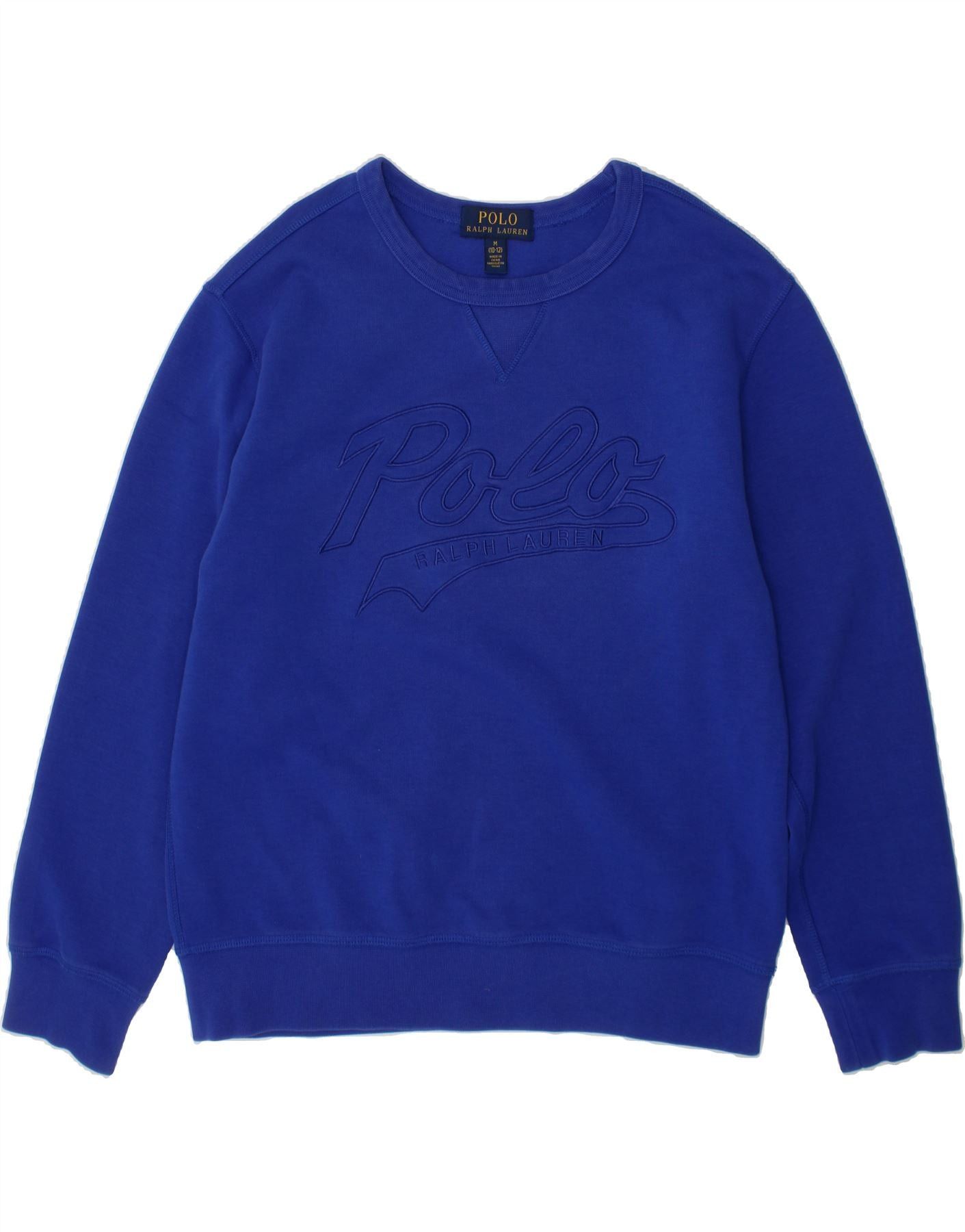 Polo Ralph Lauren Boys Graphic Sweatshirt Jumper 10-11 Years Medium Blue Size M / US 6-8 / IT 42-44 - 1 Thumbnail