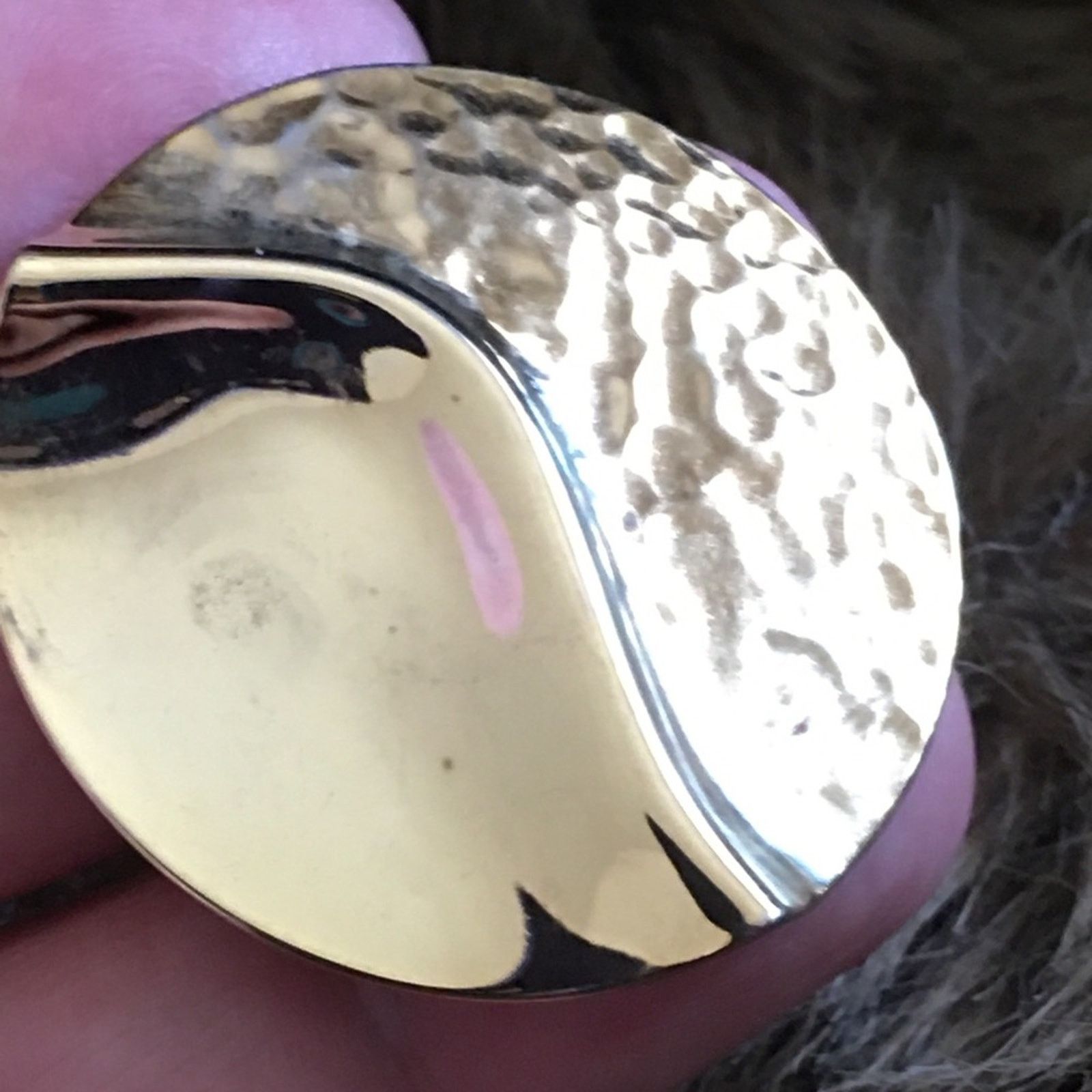Vintage Vintage gold tone hammered disc statement earrings Size ONE SIZE - 3 Thumbnail