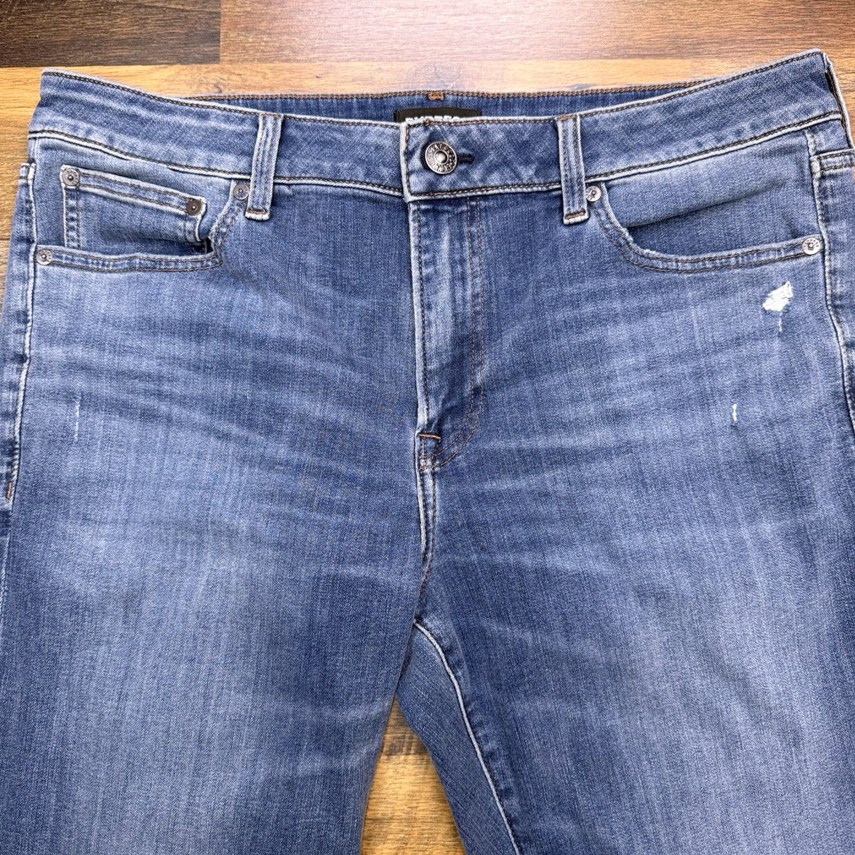 Express Express Skinny Jeans 34x34 Mid Rise Stretch Distressed Mens Size US 34 / EU 50 - 4 Thumbnail