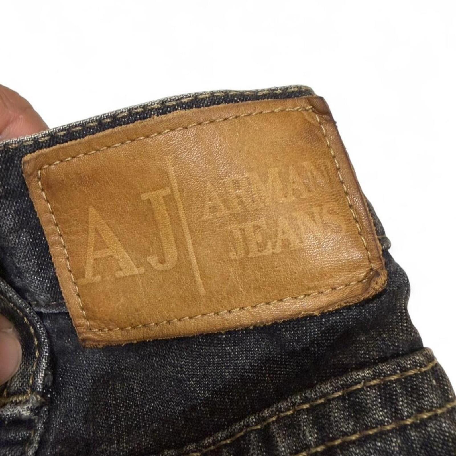 True Religion Armani Jeans black denim jeans with paint splatter Size US 32 / EU 48 - 8 Thumbnail