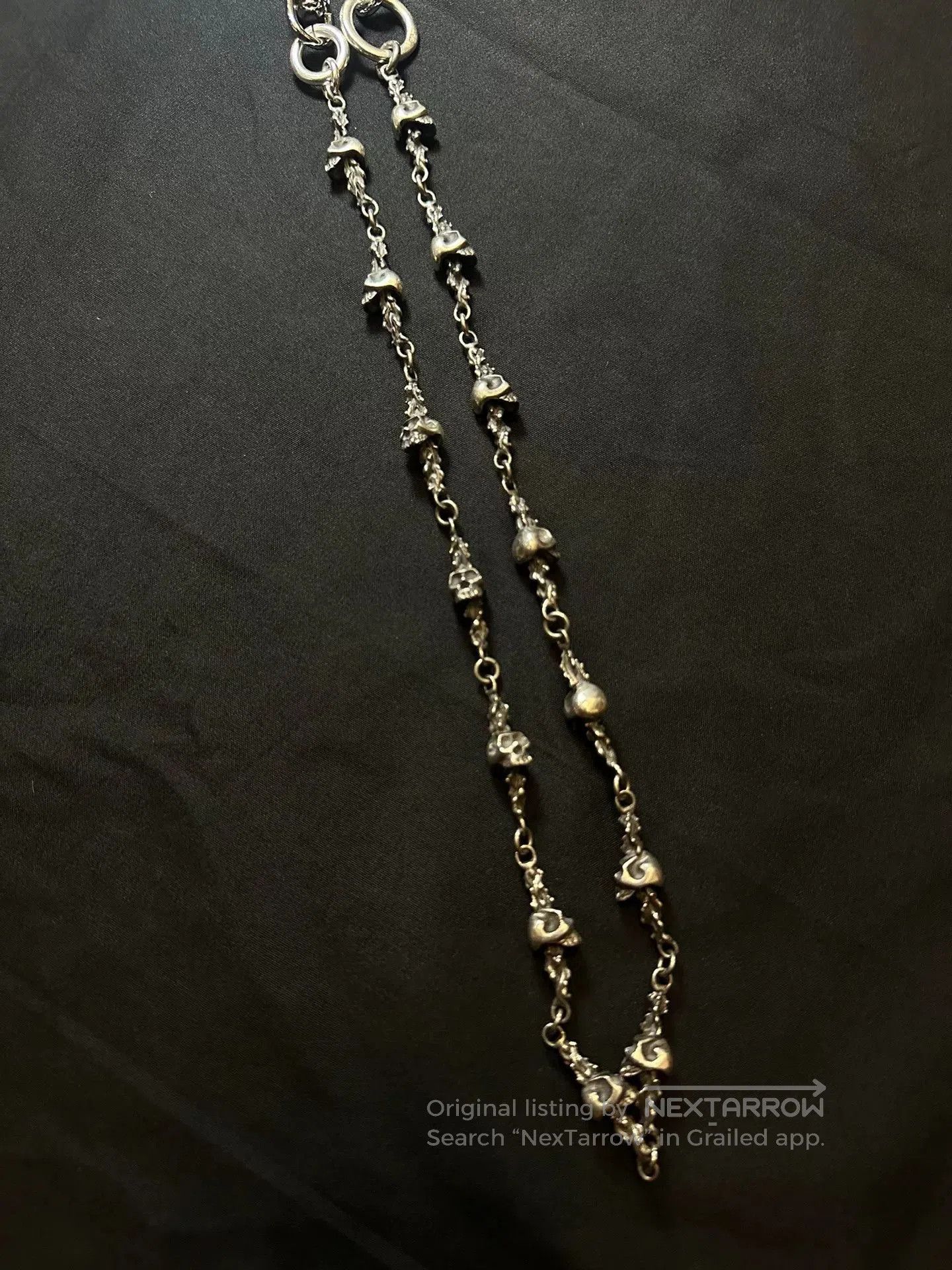 Vintage Vintage 80s Pure Silver Skull Pants Chain. Size ONE SIZE - 8 Thumbnail
