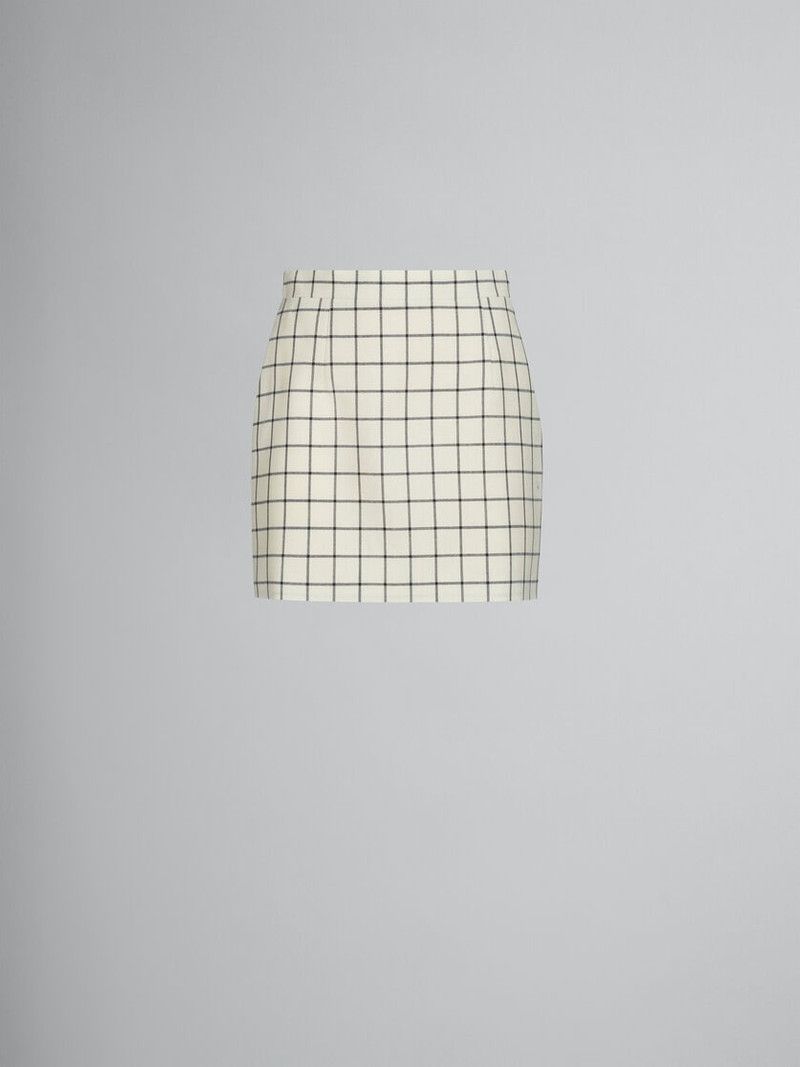 Marni o1y1125 Mini Skirt in Ivory/Black Size 27" / US 4 / IT 40 - 1 Thumbnail