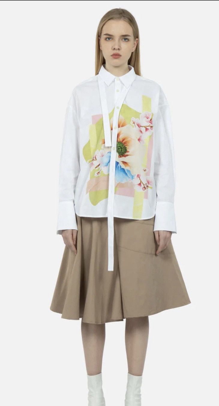 Evisu White Evivsu floral collage print oversized shirt Size M / US 6-8 / IT 42-44 - 2 Thumbnail
