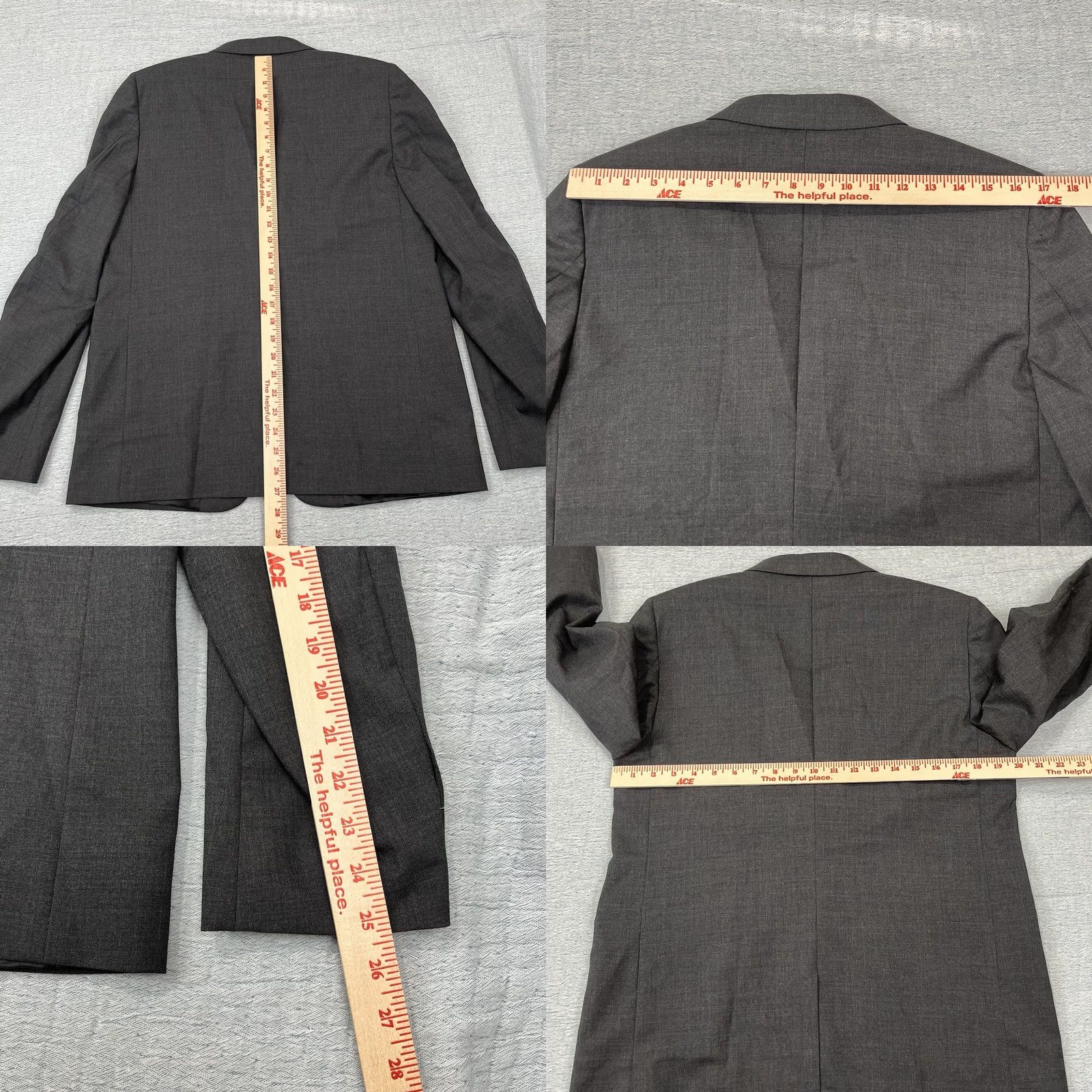 Brooks Brothers VINTAGE Brooks Brothers Mens BrooksEase Wool USA Blazer Jacket Sport Coat Black SZ 40S Size 40R - 9 Thumbnail
