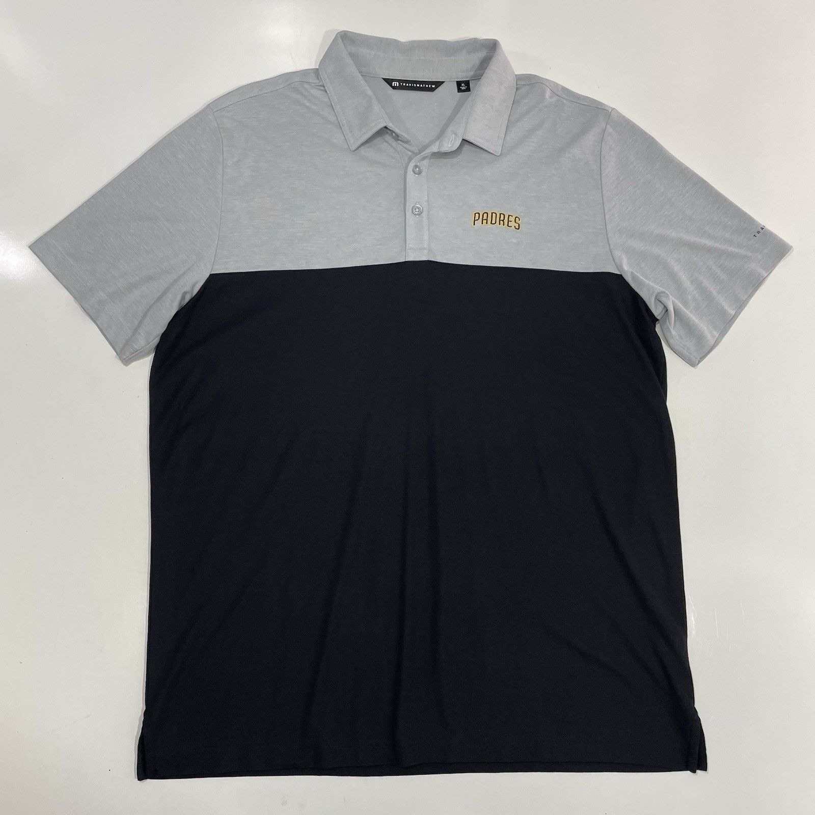TravisMathew Travis Mathew Padres Polo Shirt Mens XL Gray Black Golf Size US XL / EU 56 / 4 - 1 Thumbnail
