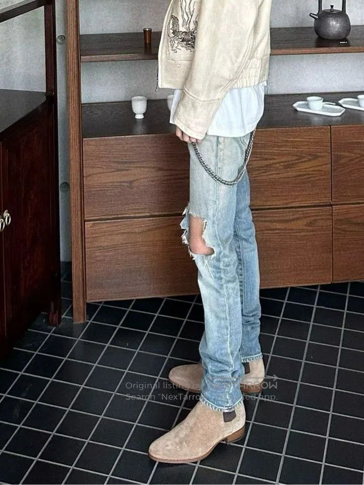 Saint Laurent Paris Saint Laurent D02 Distressed Jeans. Size US 29 - 7 Thumbnail