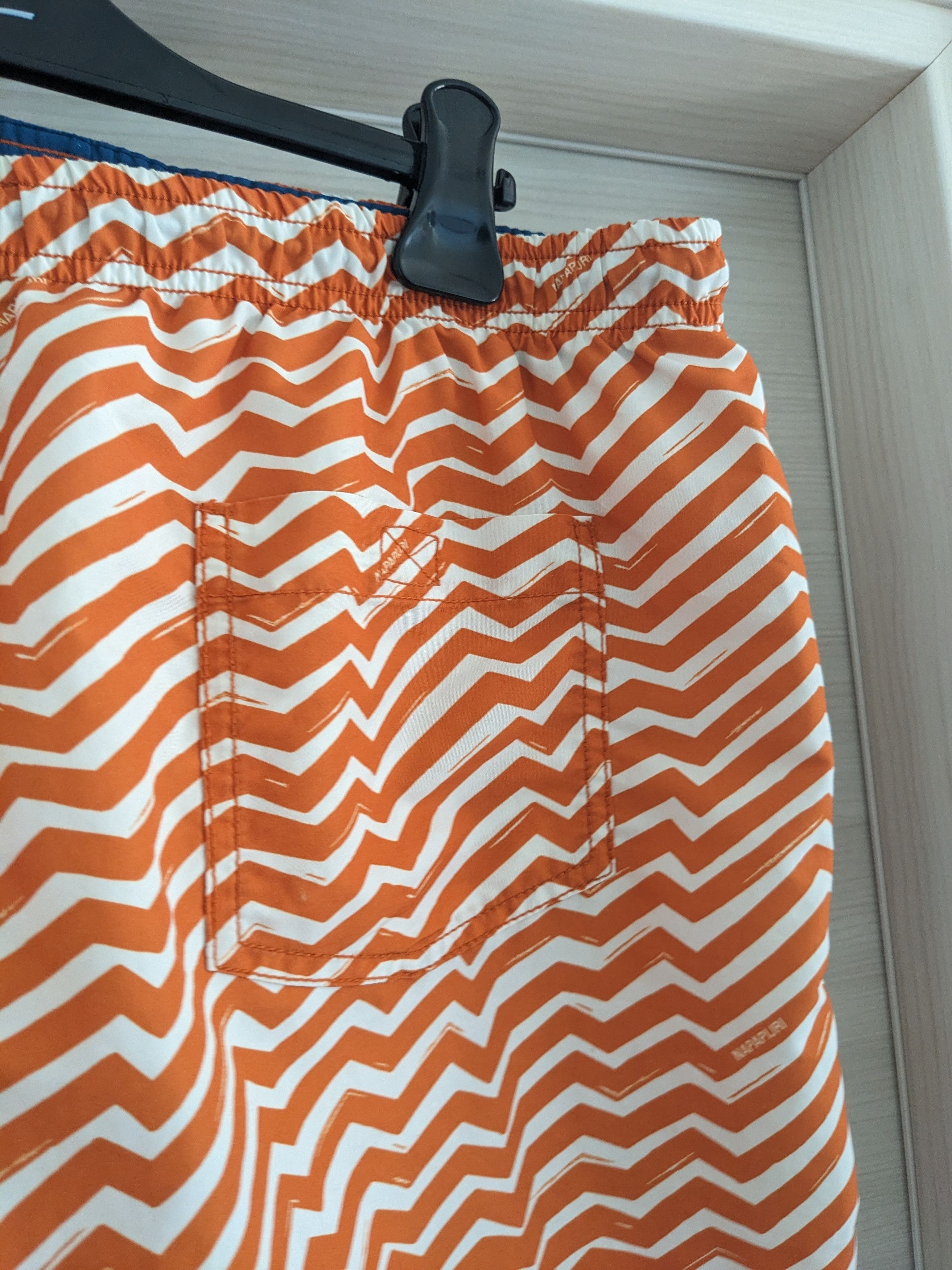 Napapijri Orange Lines Boxer Swim Trunks Size US 36 / EU 52 - 8 Thumbnail