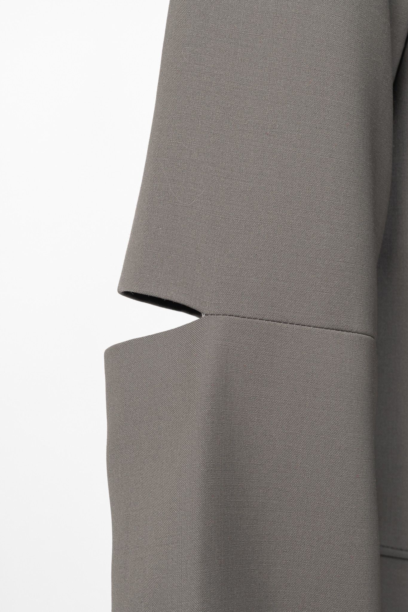 Tibi Tibi Marlon Dark Stone Tropical-Wool Cutout-Sleeve Blazer Size M / US 6-8 / IT 42-44 - 6 Thumbnail