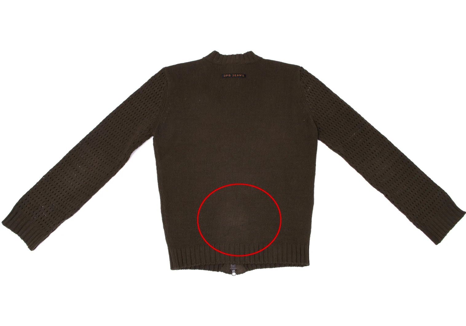 Jean Paul Gaultier Double Zip Knit with Openwork Sleeves in Brown 48 Size US M / EU 48-50 / 2 - 13 Thumbnail