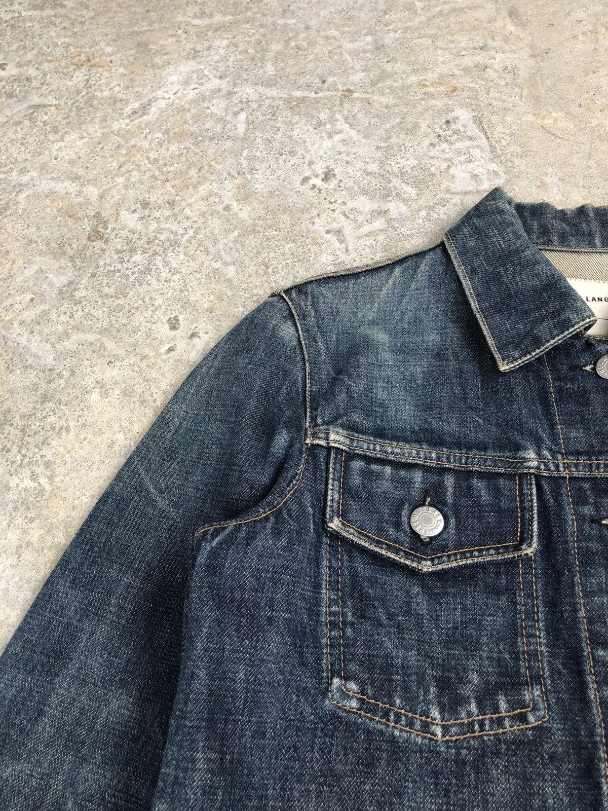 Helmut Lang Helmut Lang Denim Jacket Classic Denim Distressed Size US S / EU 44-46 / 1 - 8 Thumbnail