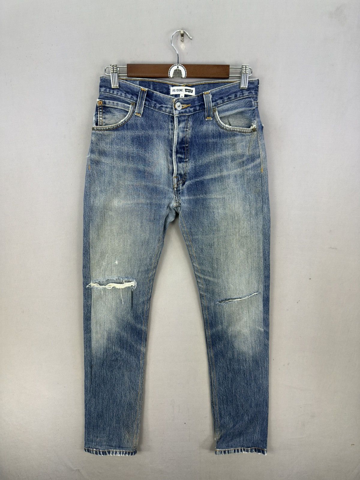 RE/DONE Levi’s Distressed Faded Slim Fit Jeans