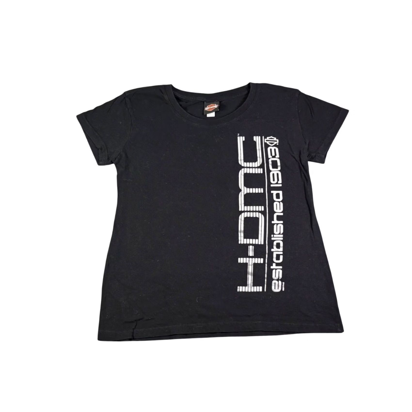 Harley Davidson Harley-Davidson Womens T-Shirt Black Crew Neck Short Sleeve Regular Large Size L / US 10 / IT 46 - 2 Thumbnail