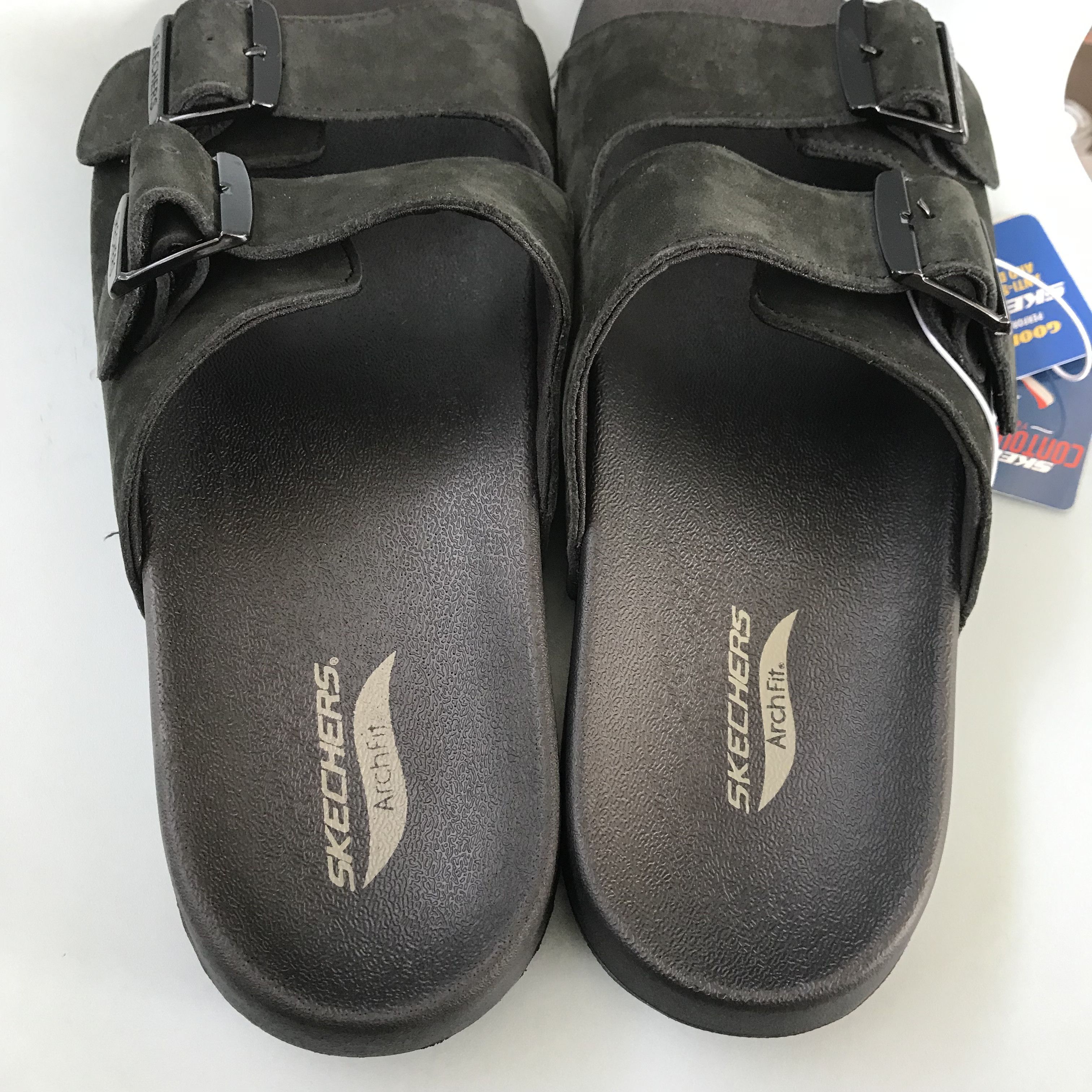 SKECHERS Skechers archfit sandals slipper black Suede arizona 2 Size US 11.5 / EU 44-45 - 9 Thumbnail