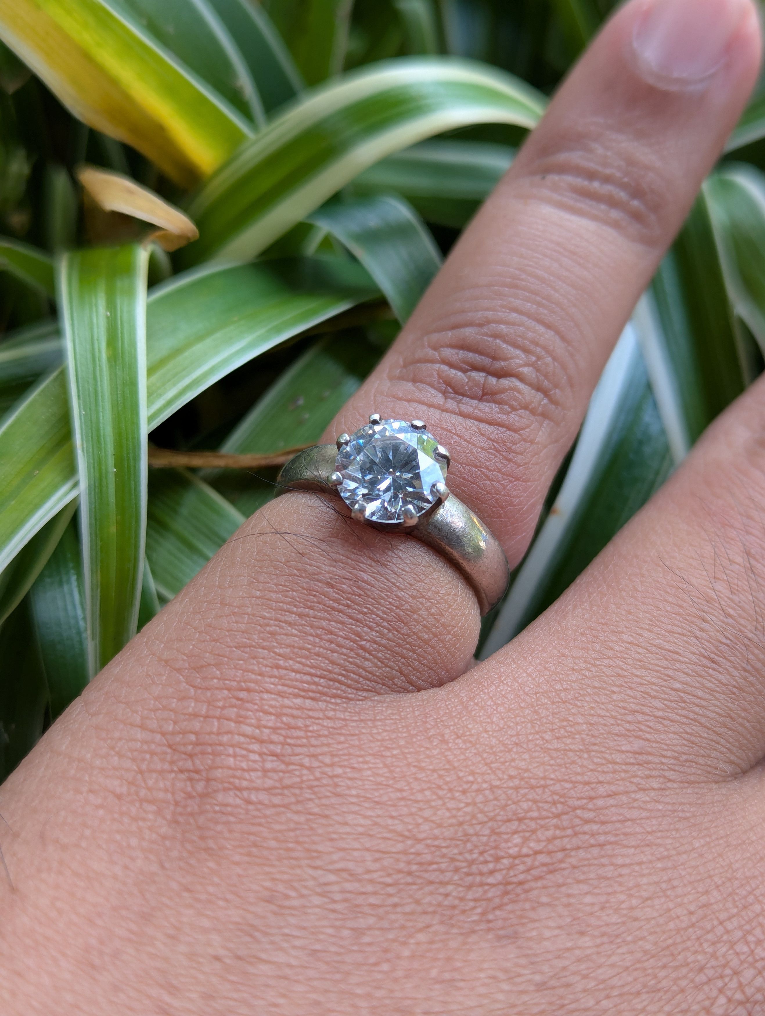 Jewelry 925 Sterling Silver Ring With White Diamond, Women's