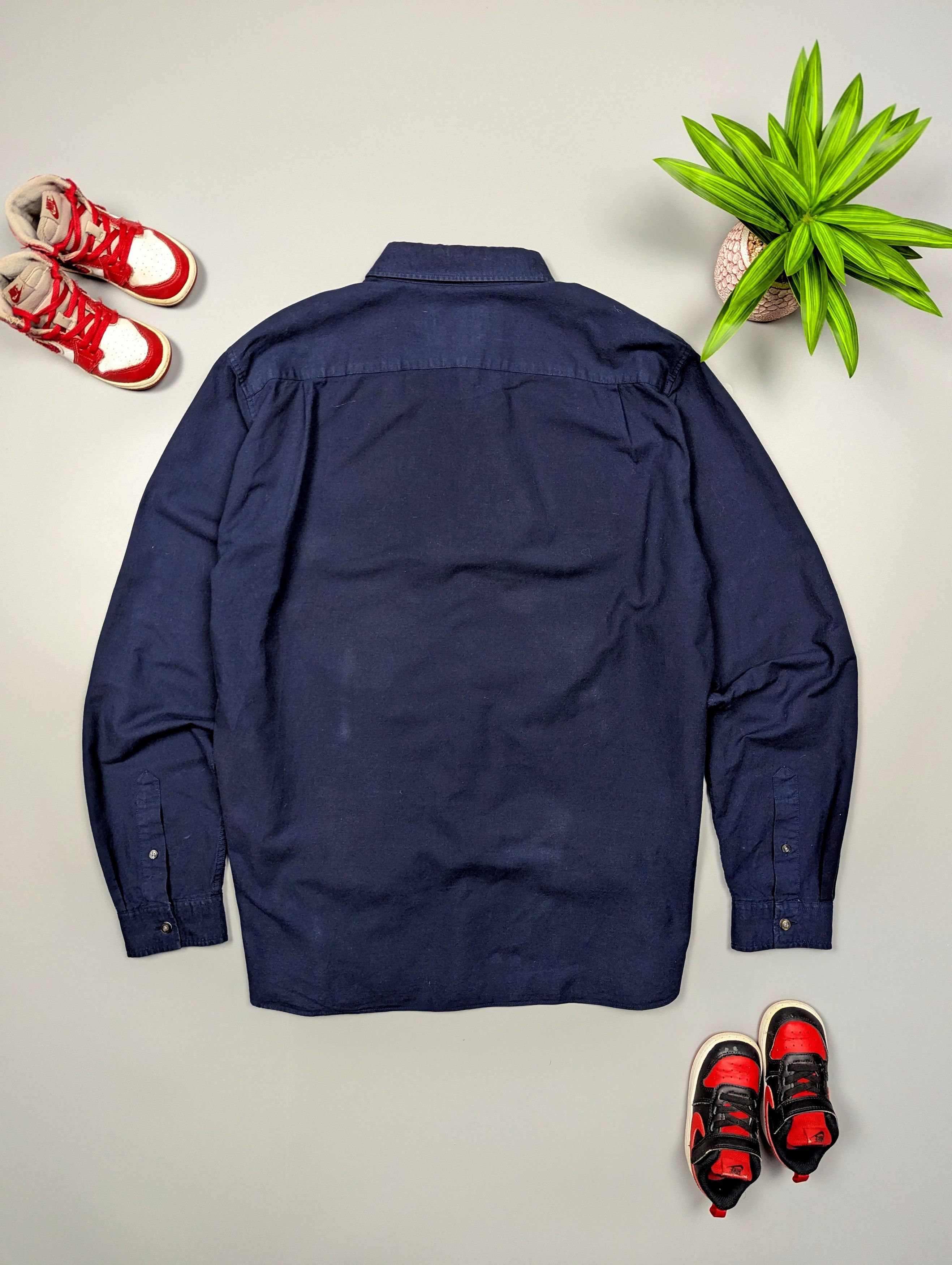 Lacoste LACOSTE Men's Loose Dark Blue Button Down Shirt Size US XL / EU 56 / 4 - 6 Thumbnail
