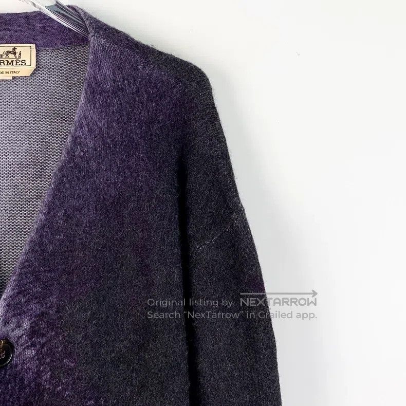 Hermes Hermes Purple Ombre Wool Long Sleeve Single-Breasted Knit Size US XXL / EU 58 / 5 - 3 Thumbnail