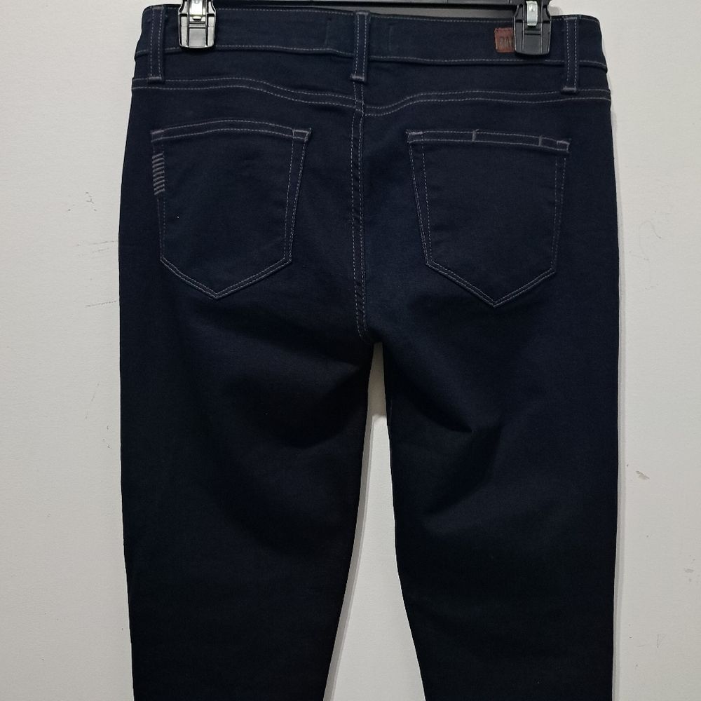 Paige Paige Peg Super Skinny Mid Rise Dark Wash Vertigo Size 28 Size 28" / US 6 / IT 42 - 13 Thumbnail