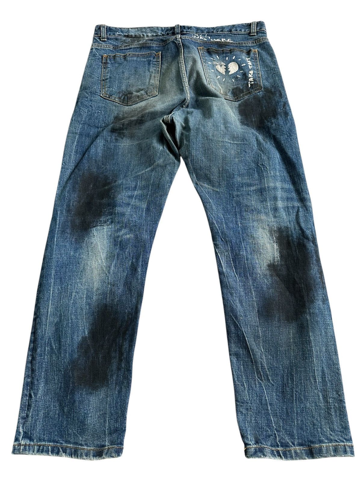 Hysteric Glamour ARCHIVE BRIDGE DISTRESSED WASHED JEANS SECTION PUNK STYLE Size US 31 - 5 Thumbnail