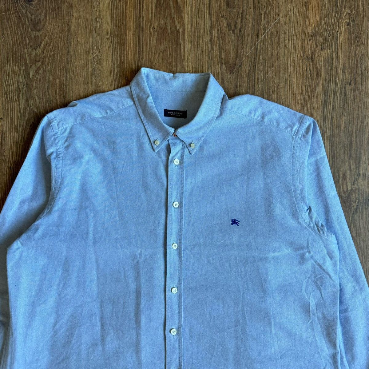 Burberry Burberry London Blue Button-Up Dress Shirt Men’s Size US XXL / EU 58 / 5 - 2 Thumbnail