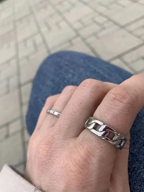 Jewelry Stainless Steel Ring y2k streetwear style Size ONE SIZE - 4 Thumbnail