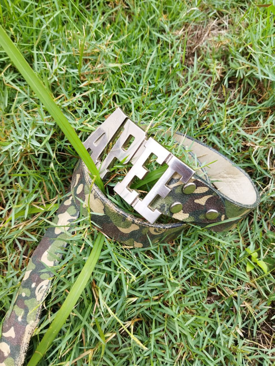 Bape APEE Camo Leather Belt Size ONE SIZE - 3 Thumbnail
