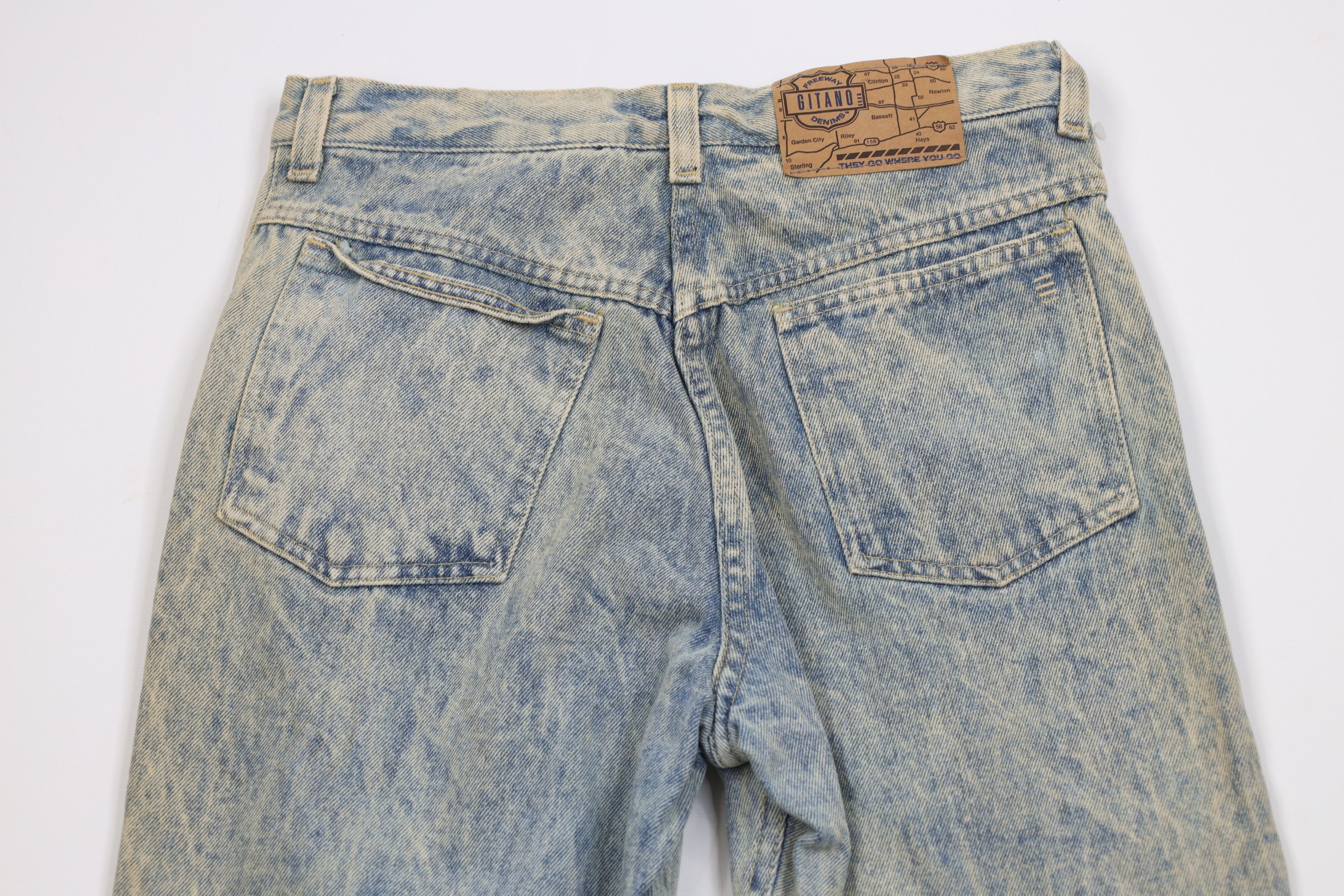 Vintage Vintage 90s Streetwear Acid Wash Relaxed Fit Denim Jeans Size 29" - 9 Thumbnail
