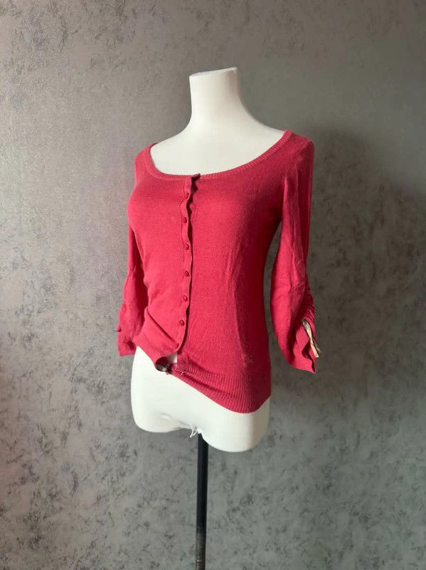 Burberry Burberry Pink Wool Short Cardigan for Women Size M / US 6-8 / IT 42-44 - 1 Thumbnail