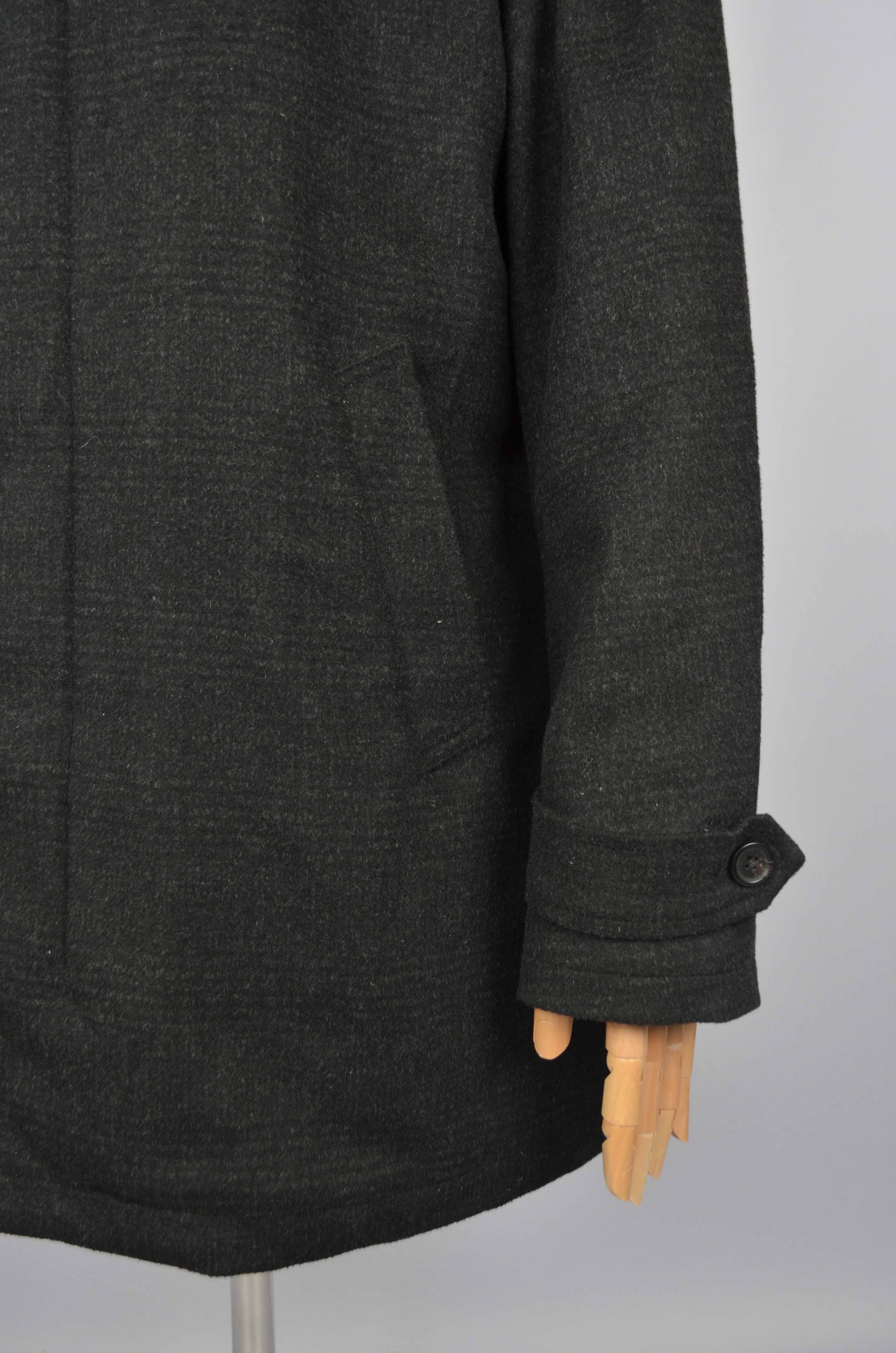 Brooks Brothers × Designer Brooks Brothers "346" Check Dark Grey Wool Car Pea Coat Sz L Size US L / EU 52-54 / 3 - 16 Thumbnail