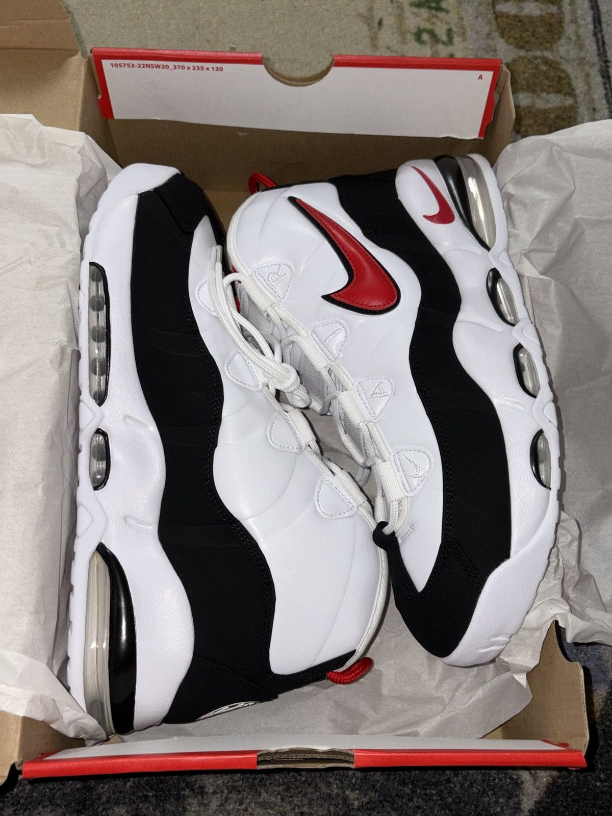 Nike Air Max Uptempo 95 White Red Black