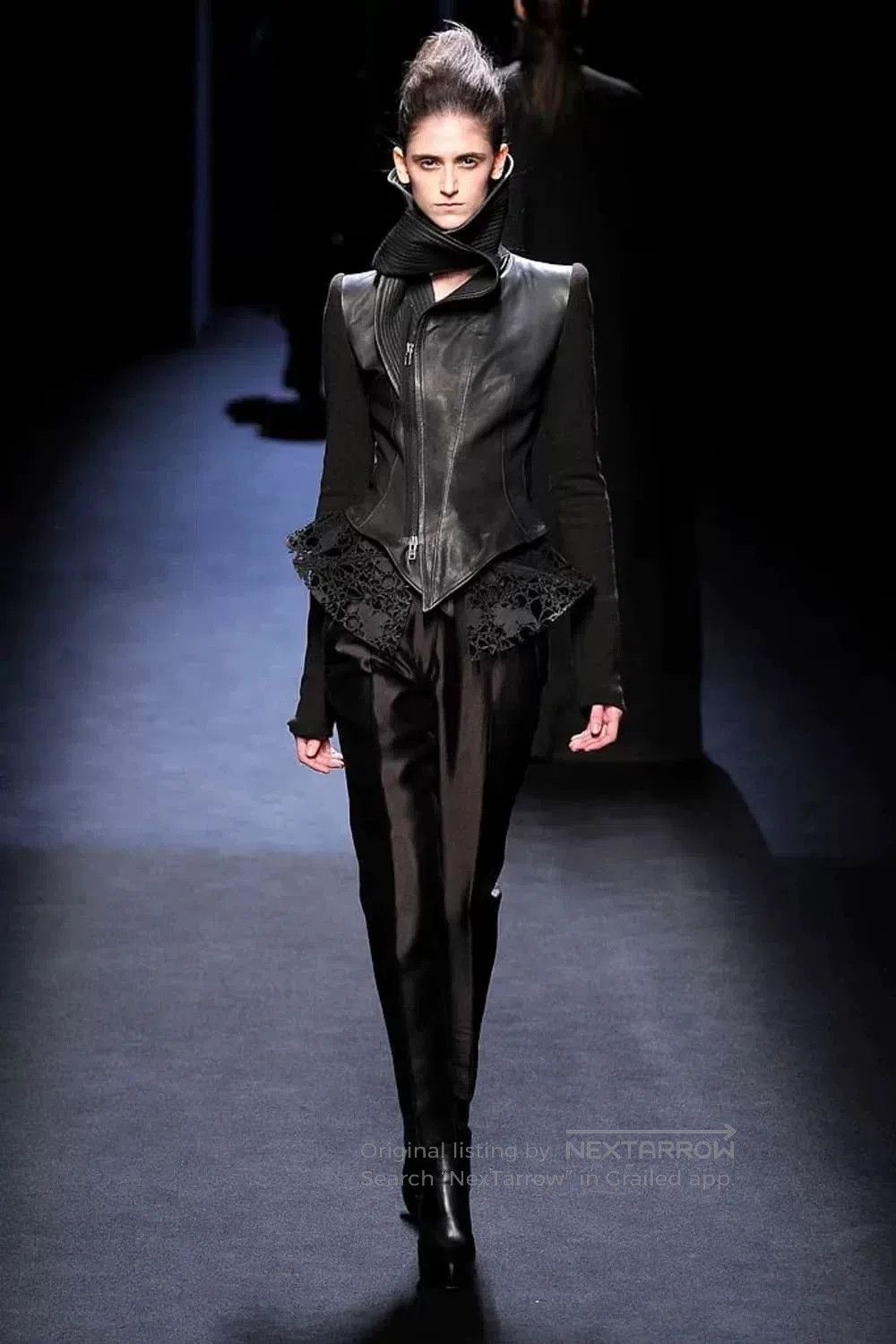 Haider Ackermann Haider Ackermann Runway Black Leather Jacket. Size US M / EU 48-50 / 2 - 2 Thumbnail