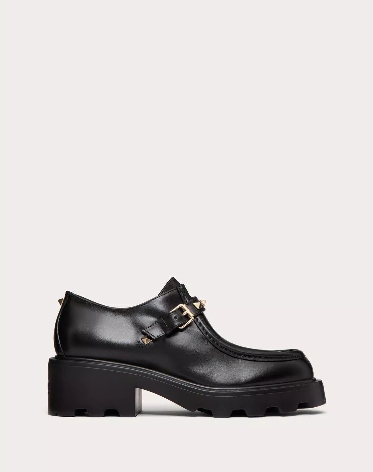 Valentino o1s1wg110426 Rockstud Single Monk Strap Shoes Calfskin Black Size US 10 / IT 40 - 1 Thumbnail