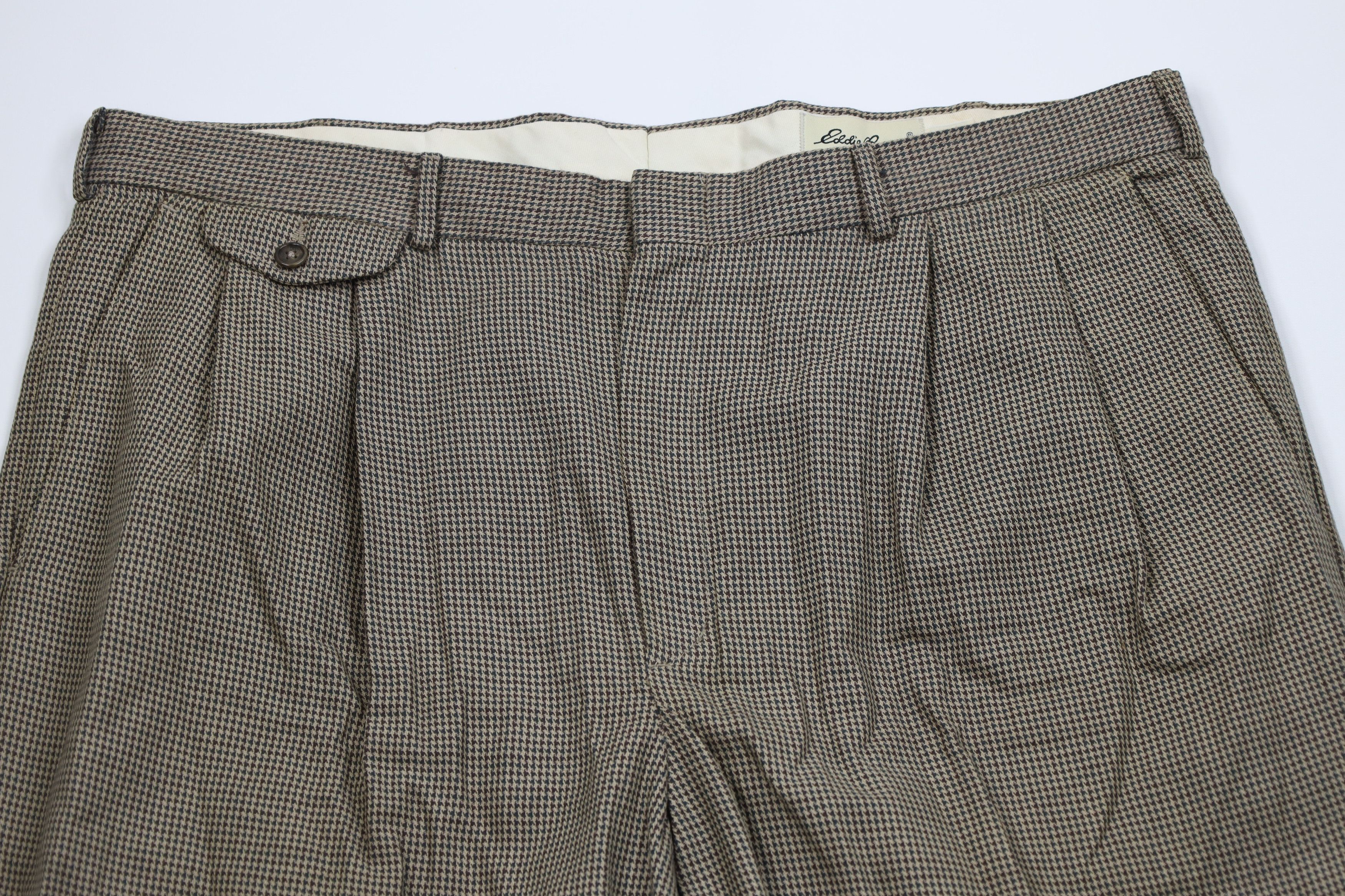 Eddie Bauer Vintage 90s Eddie Bauer Houndstooth Wide Leg Chino Pants Size US 40 / EU 56 - 2 Thumbnail