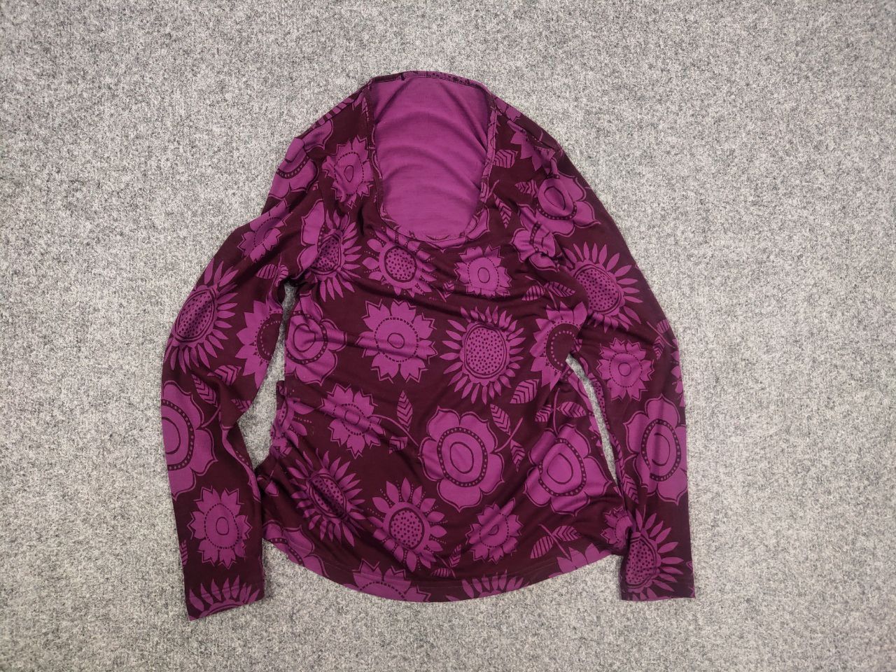 Gudrun Sjoden Gudrun Sjödén Design Long sleeve Flower Pattern Burgundy Size S / US 4 / IT 40 - 8 Thumbnail