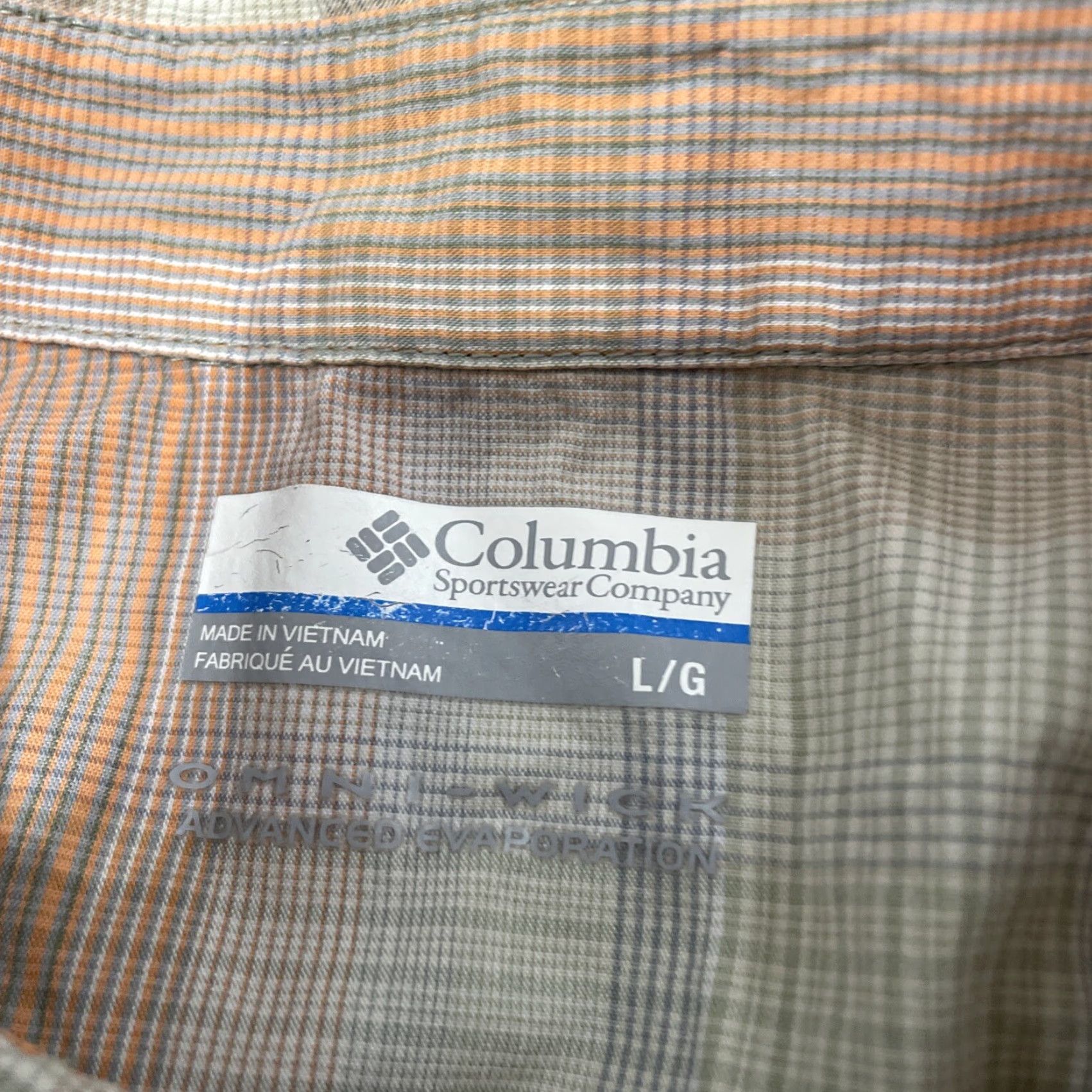 Vintage Columbia Button Shirt Men L Orange Plaid Omni Wick Short Sleeve Front Pocket Zip Pocket Outdoor Size US L / EU 52-54 / 3 - 6 Thumbnail