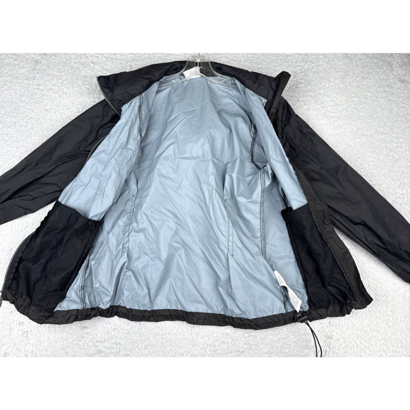 Vintage Columbia Jacket Women Medium Black Hooded Full Zip Windbreaker Nylon Shell Size M / US 6-8 / IT 42-44 - 2 Thumbnail