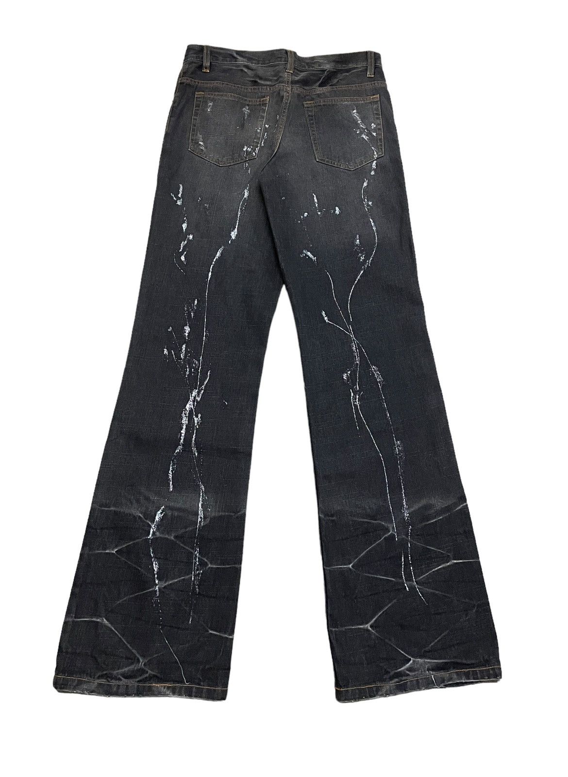 If Six Was Nine Rare Design Vintage Brand Free Brat Flared Jeans 2000s Size US 32 / EU 48 - 2 Thumbnail