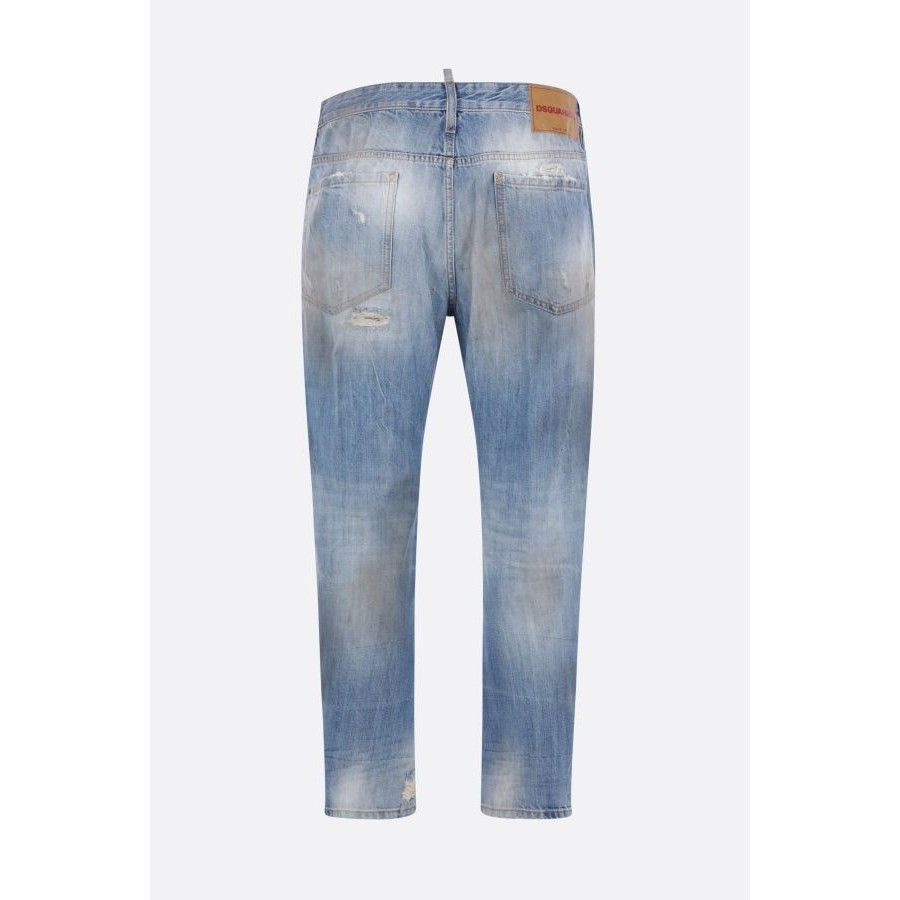 Dsquared2 DSQUARED2 Light Dirty Wash Bro Blue Distressed Denim Jeans N Size US 34 / EU 50 - 2 Thumbnail