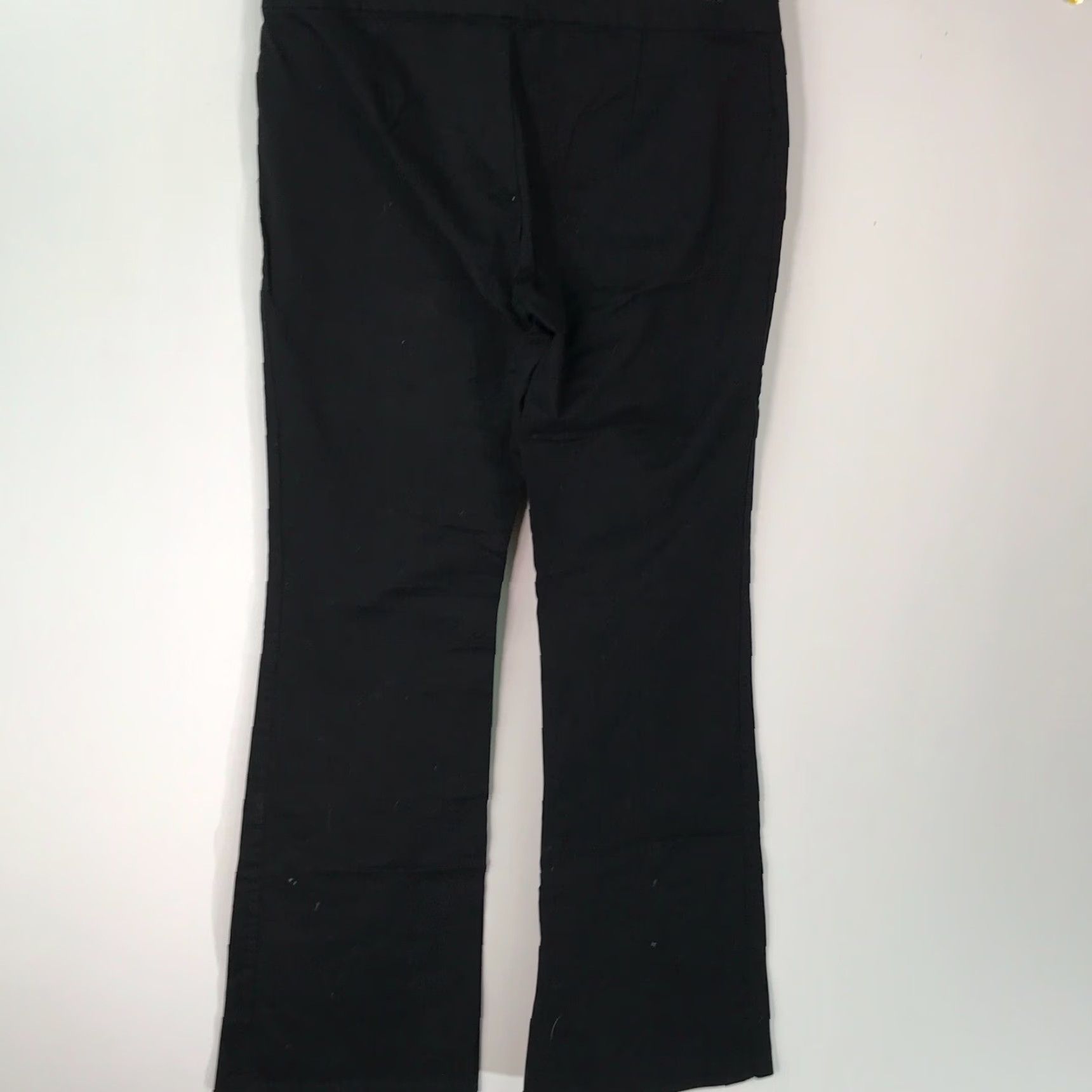 Vintage JLO By Jennifer Lopez Womens Flat Front Casual Black Trouser Dress Pants Size 7 Size 28" / US 6 / IT 42 - 2 Thumbnail
