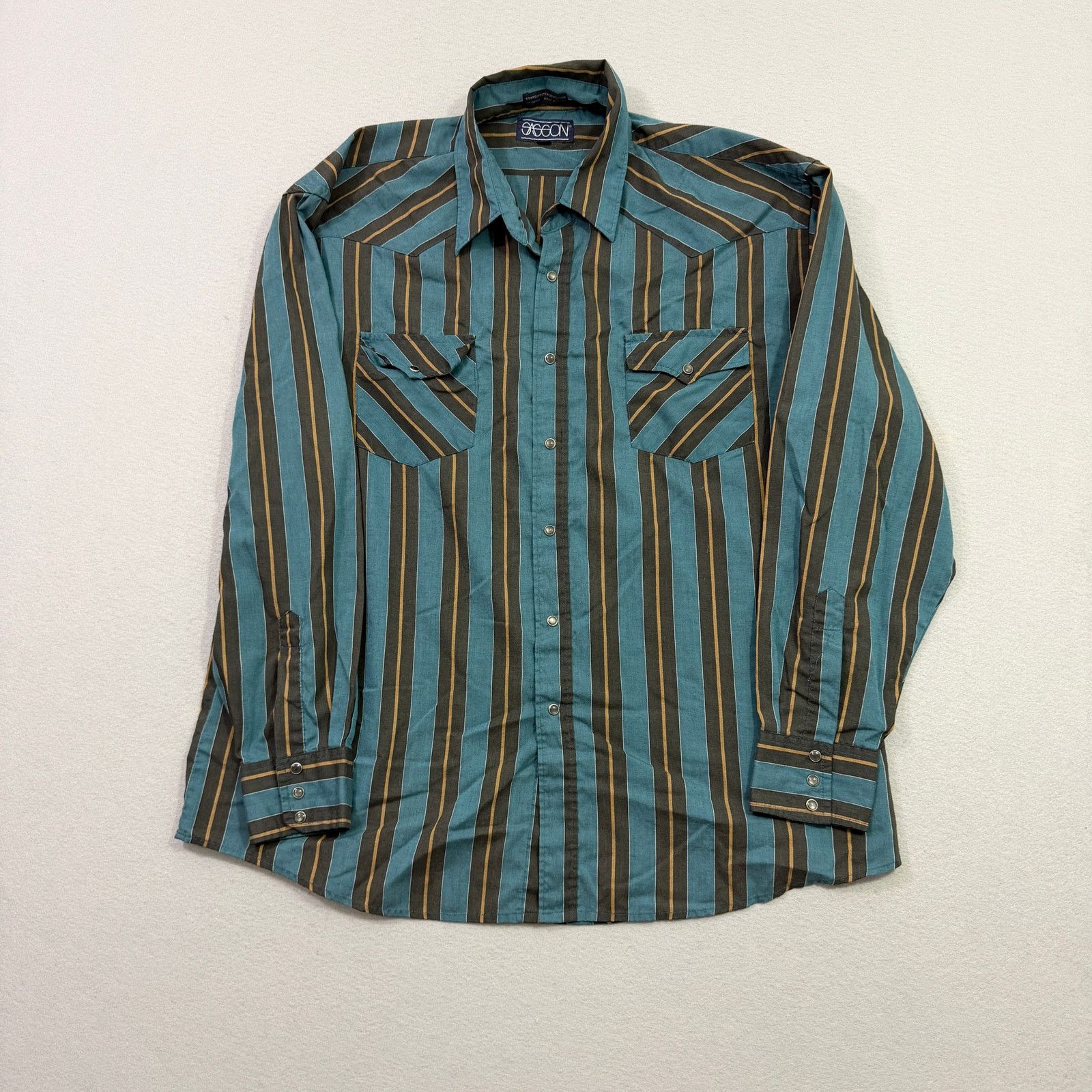 Vintage Vintage Sasson Pearl Snap Western Button Shirt Extra Large Size US XL / EU 56 / 4 - 1 Thumbnail