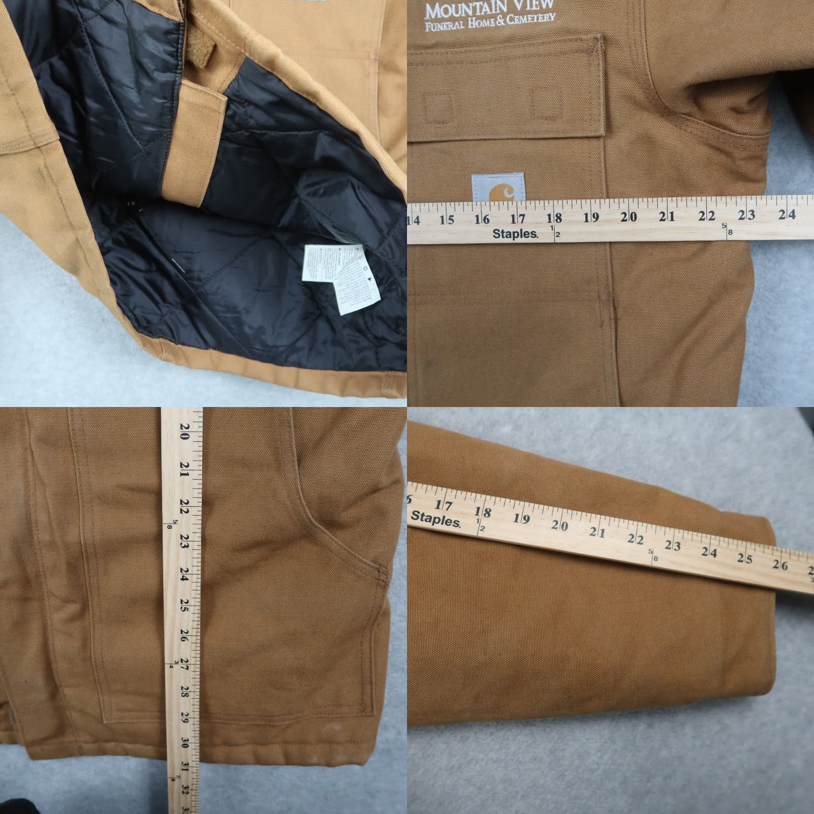 Carhartt Carhartt Jacket Mens M Reg Brown Canvas C003-BRN Coat Work Logo Quilted Lined Zip C003-BRN 90s Work USA Outdoor Modern Regular Fit Size US M / EU 48-50 / 2 - 9 Thumbnail