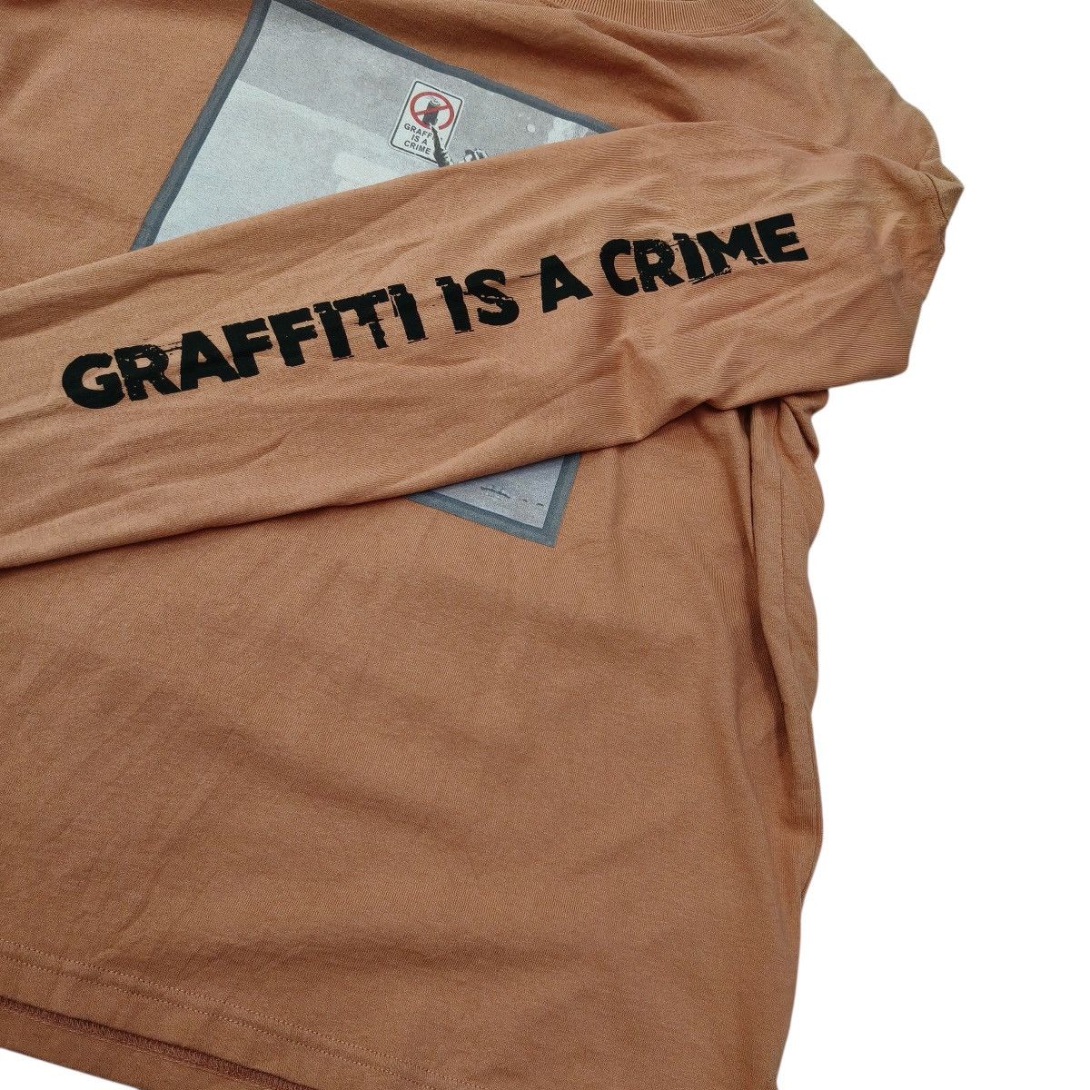 Vintage Vintage BRANDALISED Graffiti is a Crime Tshirt Size US XL / EU 56 / 4 - 8 Thumbnail