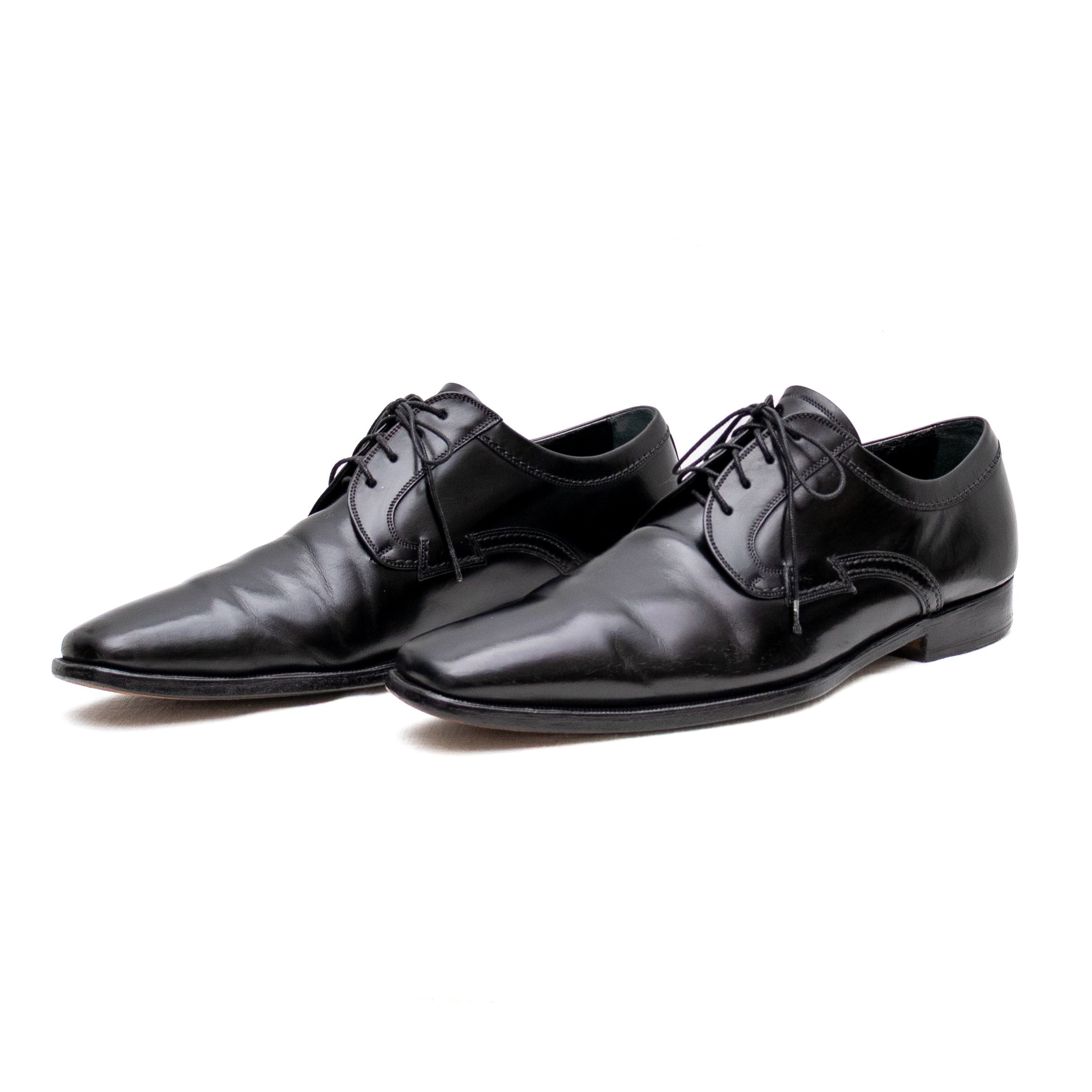 Dolce & Gabbana Dolce & Gabbana Men’s Black Leather Oxford Dress Shoes US 9 Size US 9 / EU 42 - 1 Thumbnail