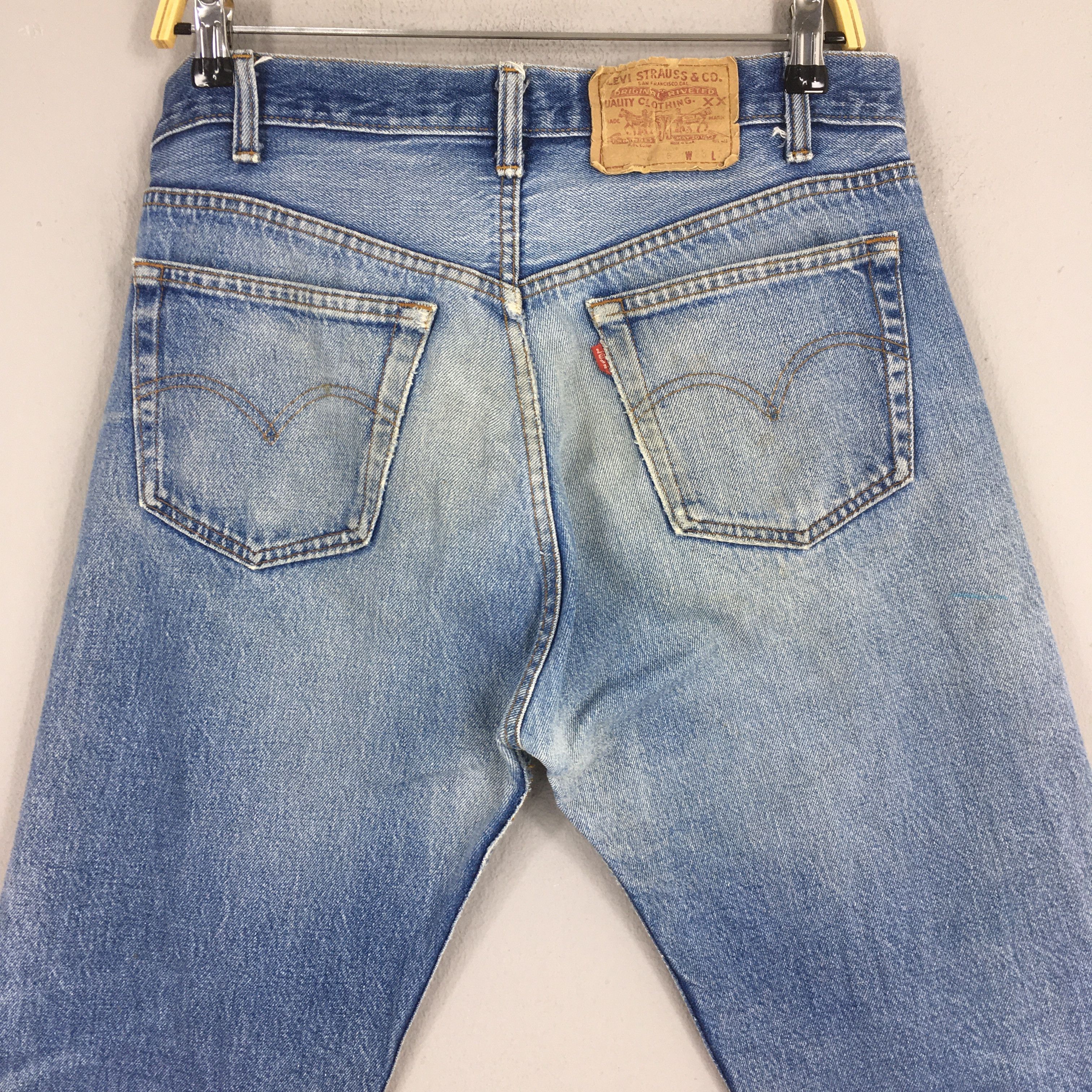 Levi's Size 30x31 Vintage 90s Levi's 501 Faded Blue Jeans S1078 Size US 30 / EU 46 - 8 Thumbnail