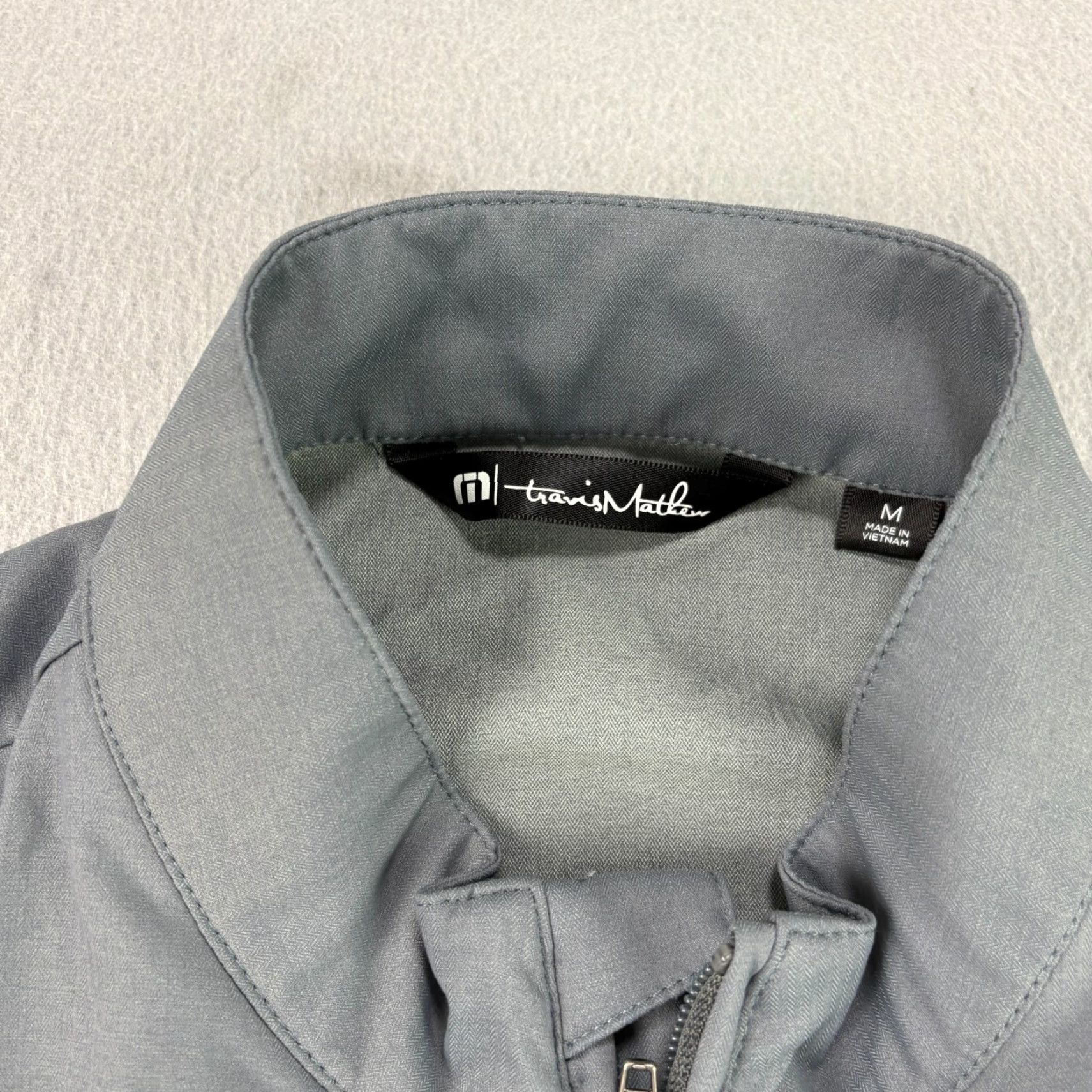 TravisMathew Travis Mathew Jacket Men M Gray Surfside Full Zip Golf Performance Wicking Size US M / EU 48-50 / 2 - 4 Thumbnail