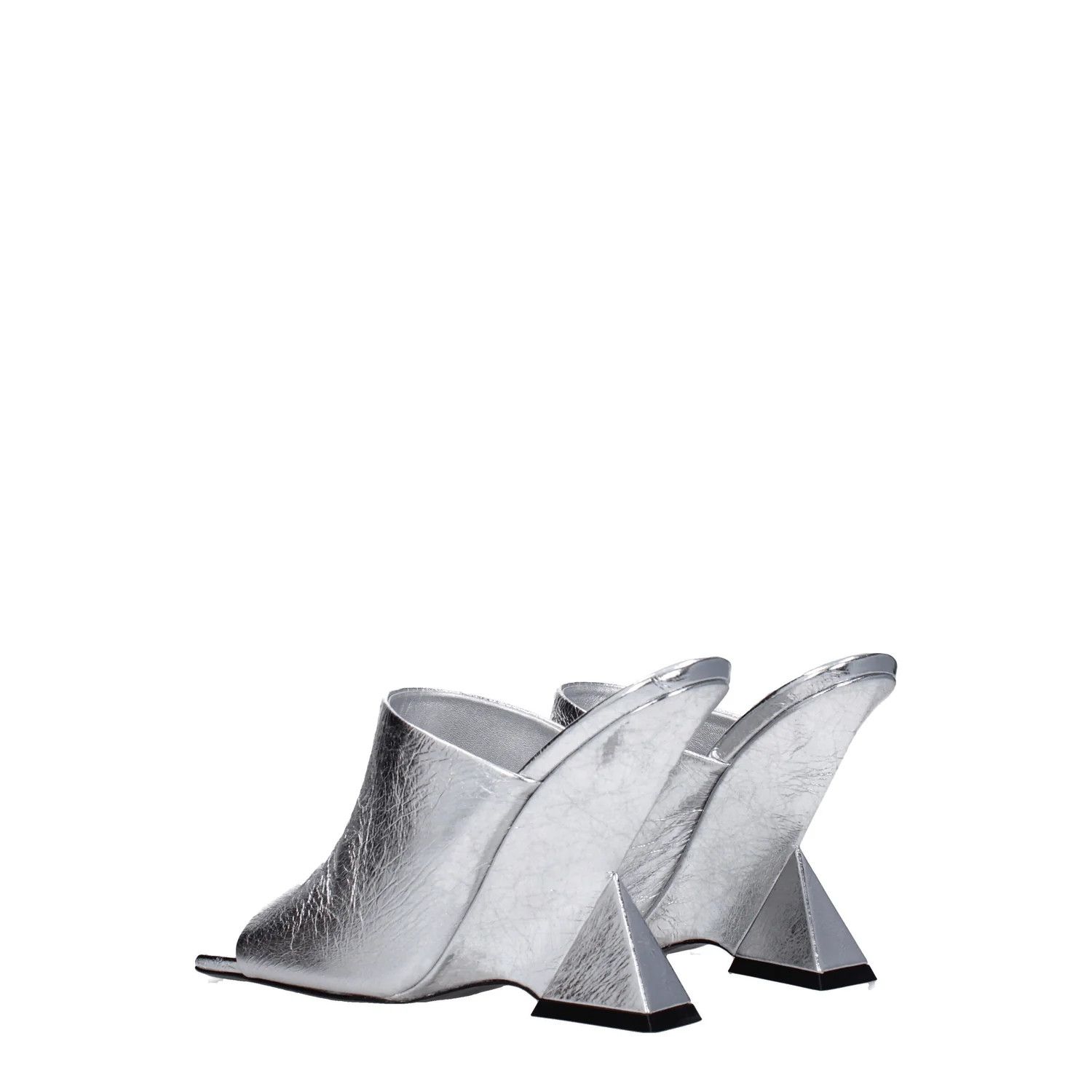 The Attico ob1o1e1224 Leather Sandals in Silver Size US 10 / IT 40 - 4 Thumbnail