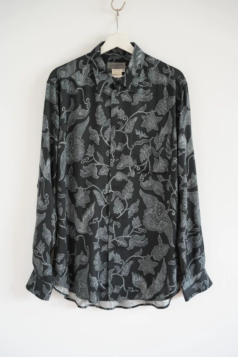 Yohji Yamamoto Floral Print Long Sleeve Shirt by Yohji Yamamoto-dmc Size US M / EU 48-50 / 2 - 1 Thumbnail