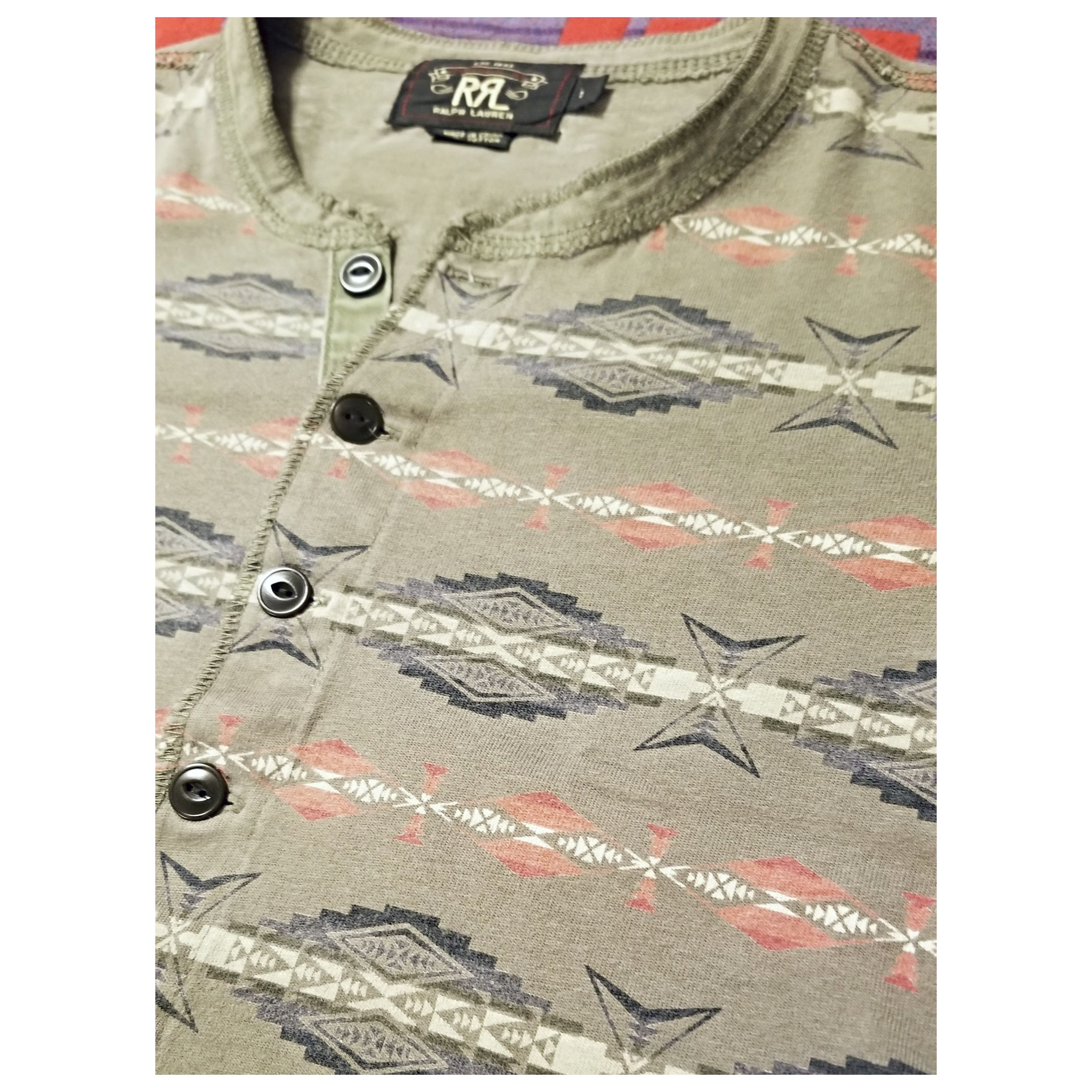 RRL Ralph Lauren × Ralph Lauren × Vintage DOUBLE RL RALPH LAUREN RRL HENLEY SHIRT- WOMEN'S SIZE 1 Size S / US 4 / IT 40 - 6 Thumbnail