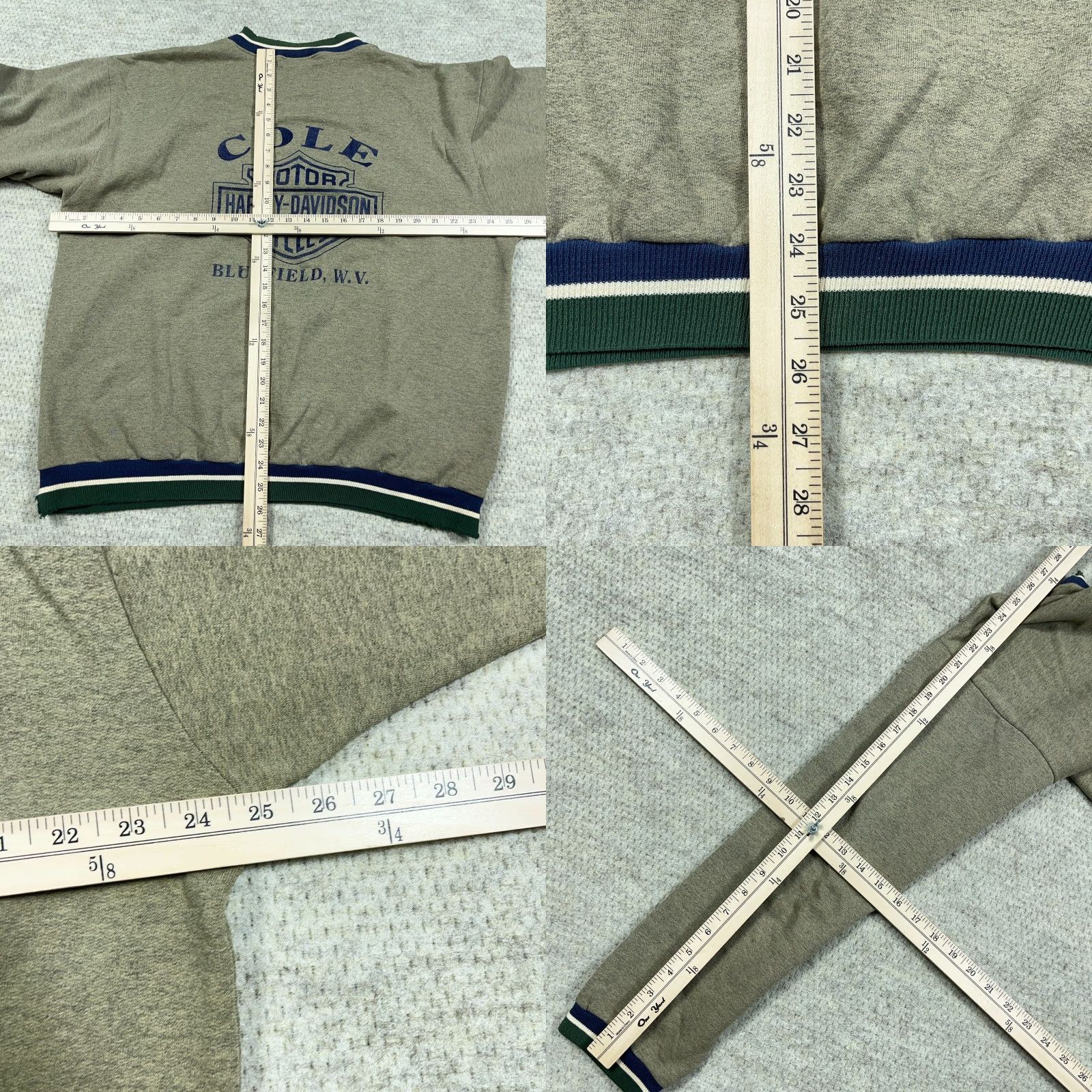 Harley Davidson VINTAGE Harley-Davidson Sweatshirt Men XL Green Crewneck 90s USA Ringer Size US XL / EU 56 / 4 - 10 Thumbnail