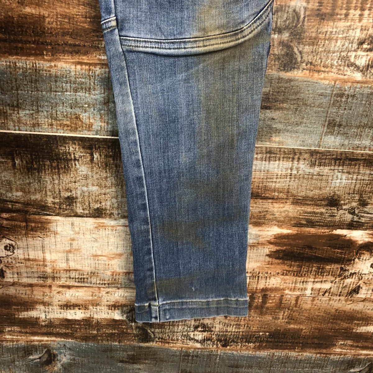 Japanese Brand TORA Blue Distressed Denim Pants #A2080 Size US 37 - 14 Thumbnail