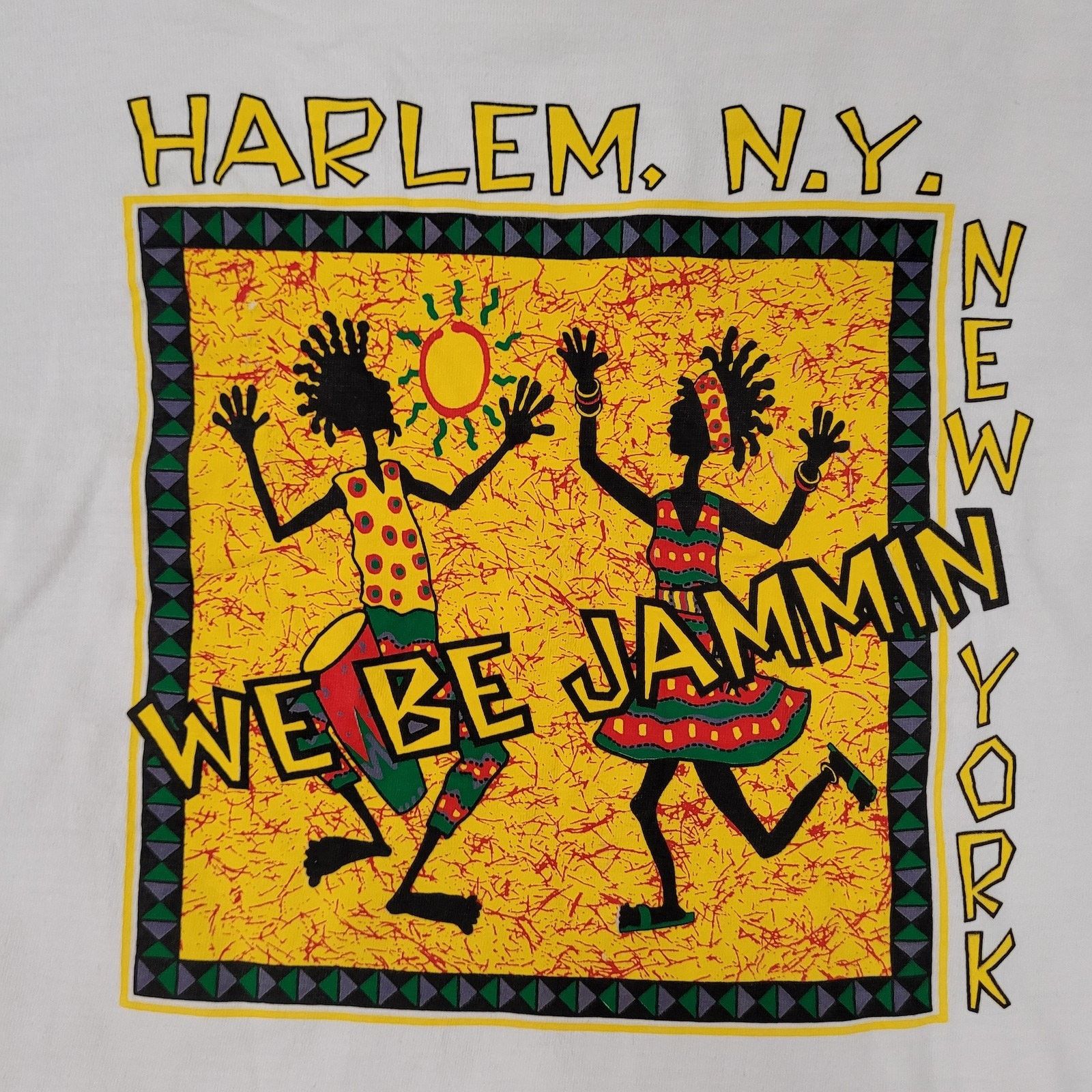 Other VTG Harlem NY We-Be-Jammin Shirt Womens XL 22x22 Boxy USA Size XL / US 12-14 / IT 48-50 - 3 Thumbnail